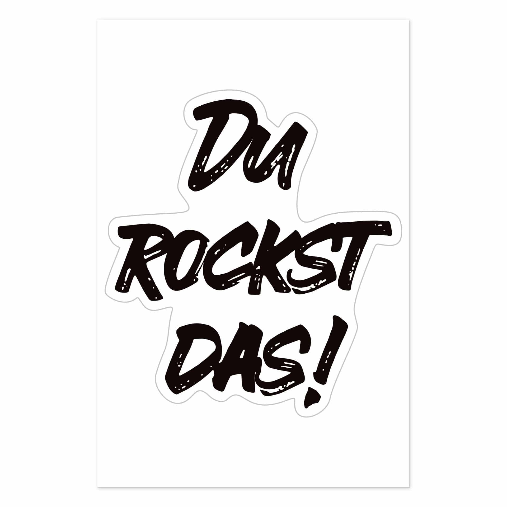 Spiegelsticker, Dekorativer Sticker DU ROCKST DAS!