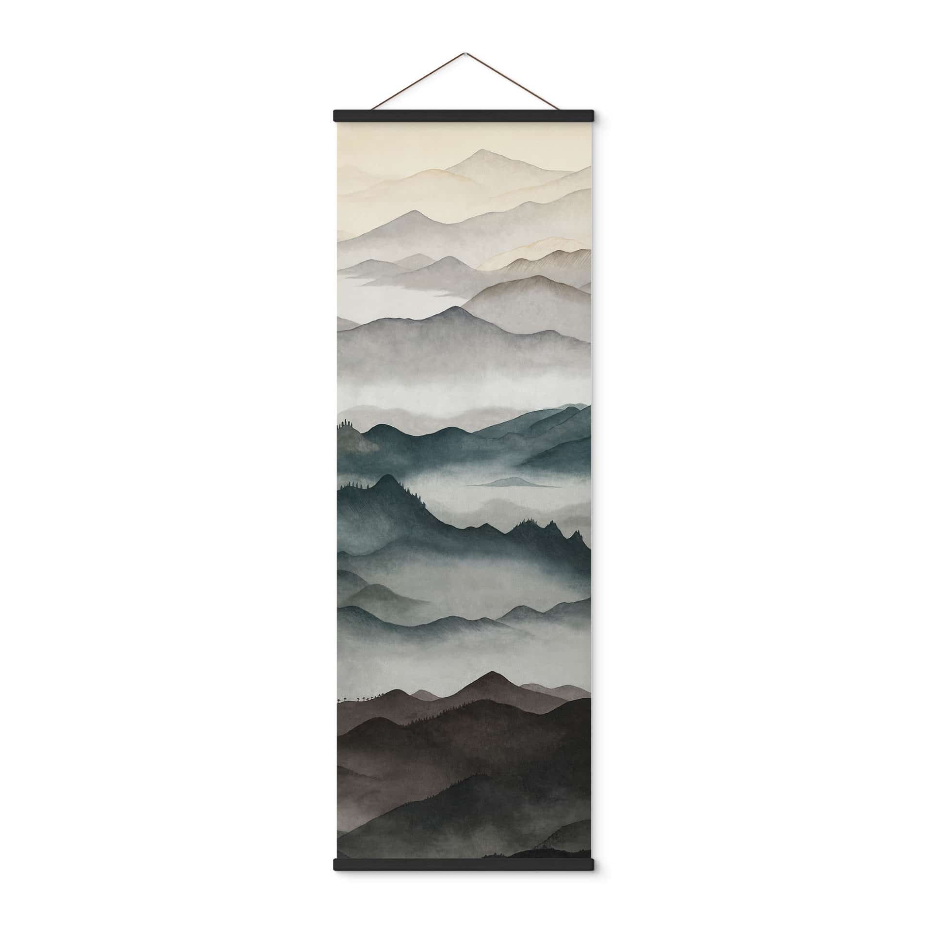 Affiche Textile Roerich Light - Paysage Montagneux Brumeux - Sir Edward x Grigory Gladarev - Panorama