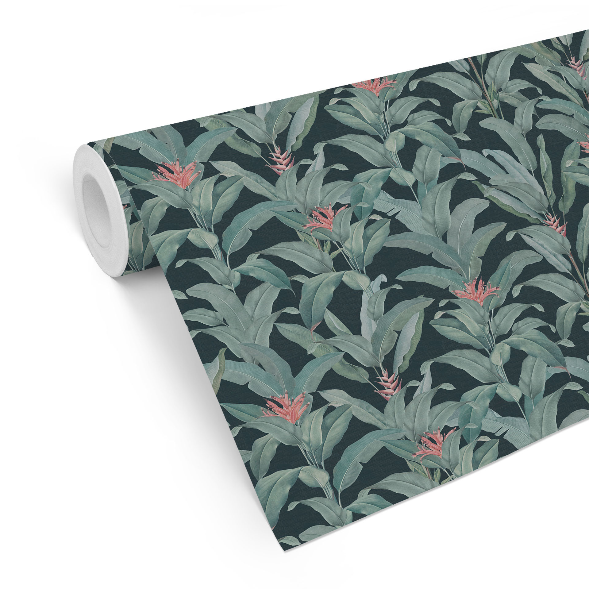 Patroonbehang urban jungle tropische bladeren groen - Bloomery Decor