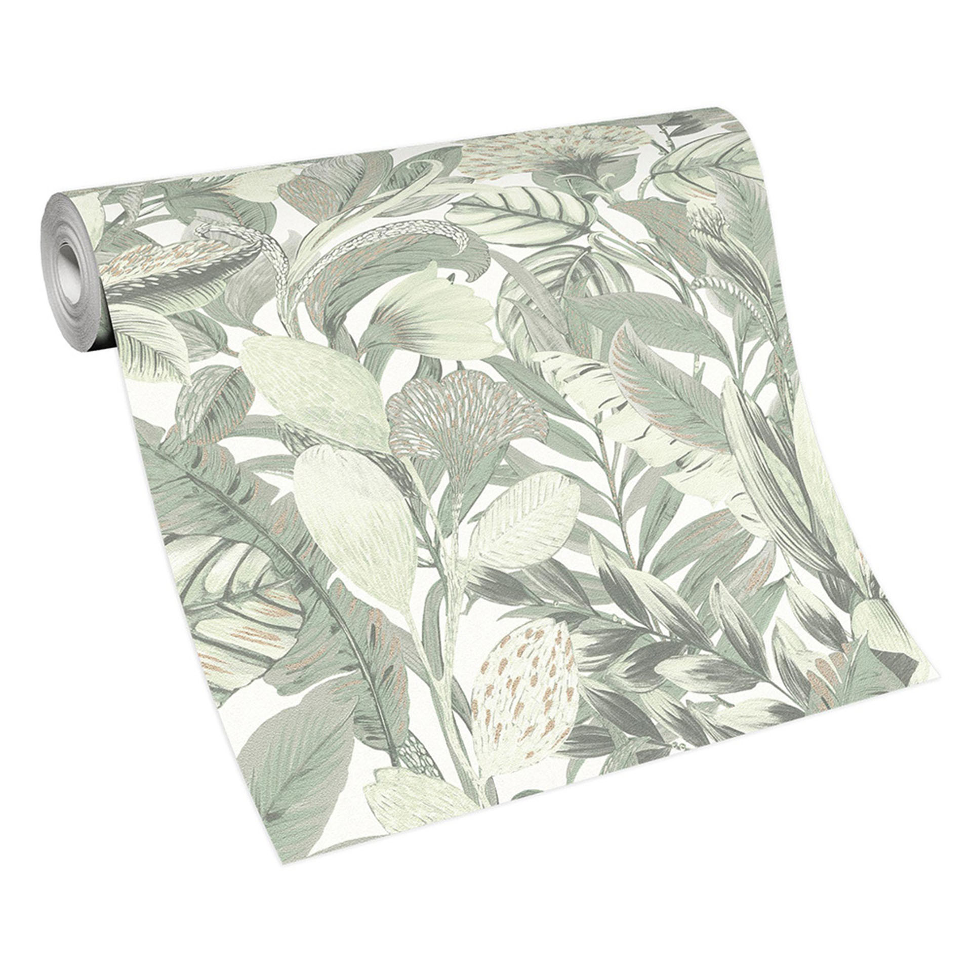 Elle Decoration Patroonbehang Groen