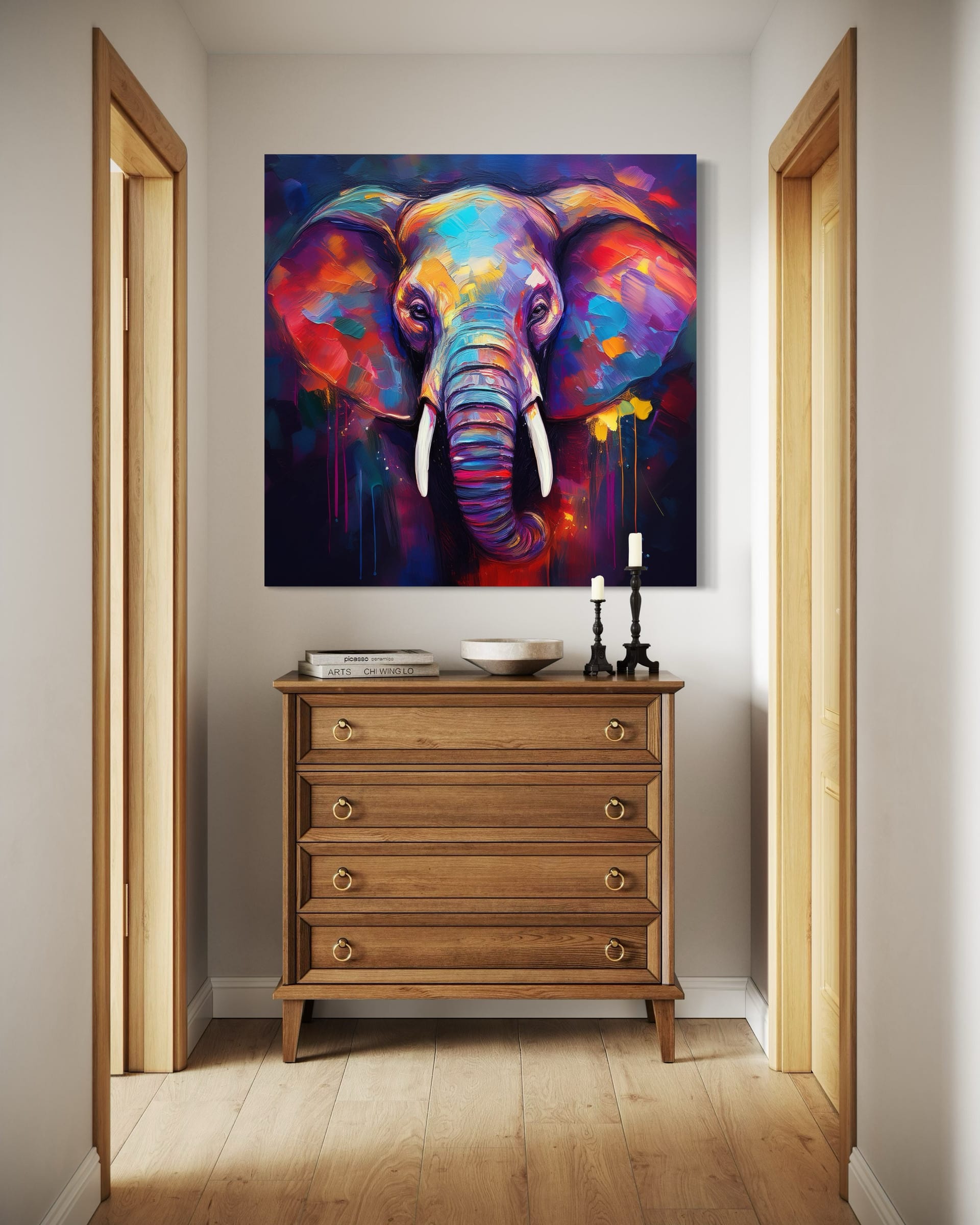 Leinwandbild Elefant Tiere Pop Art