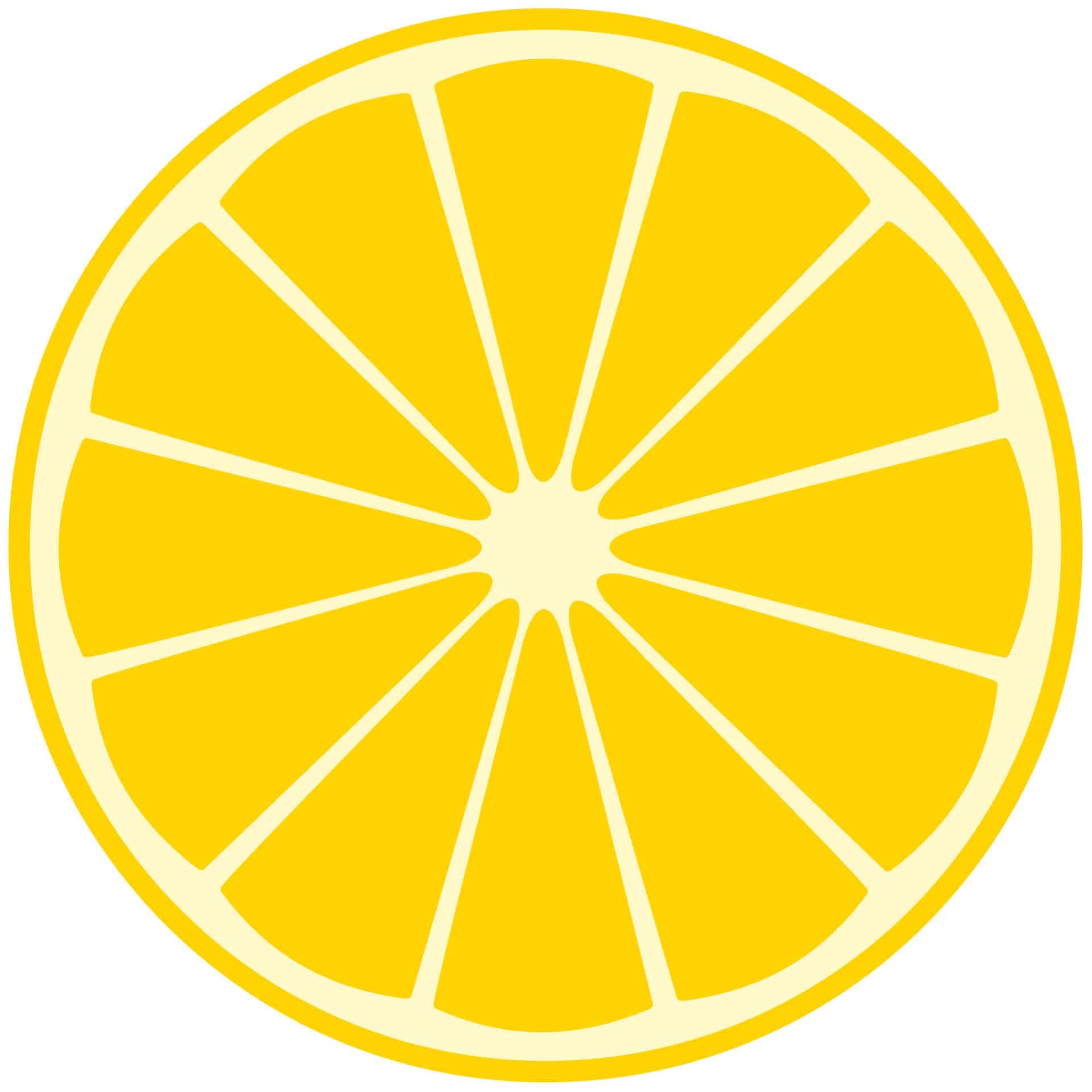 Sticker mural - Horloge Citron