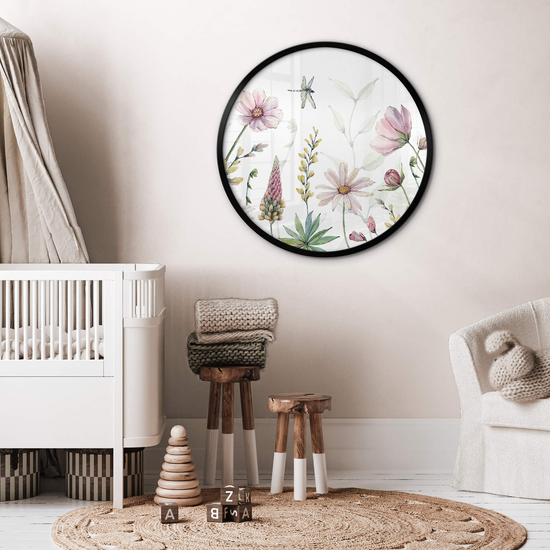 Poster rond Sir Edward - Fleurs magiques