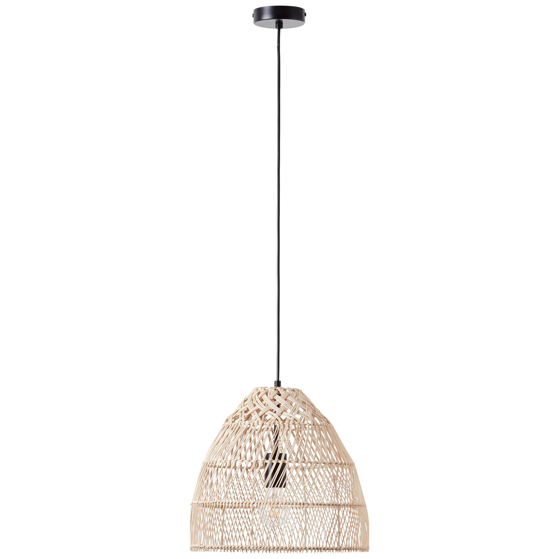 Pendelleuchte Lionel, braun, 120 x 34,5 cm, Rattan Pendellampe