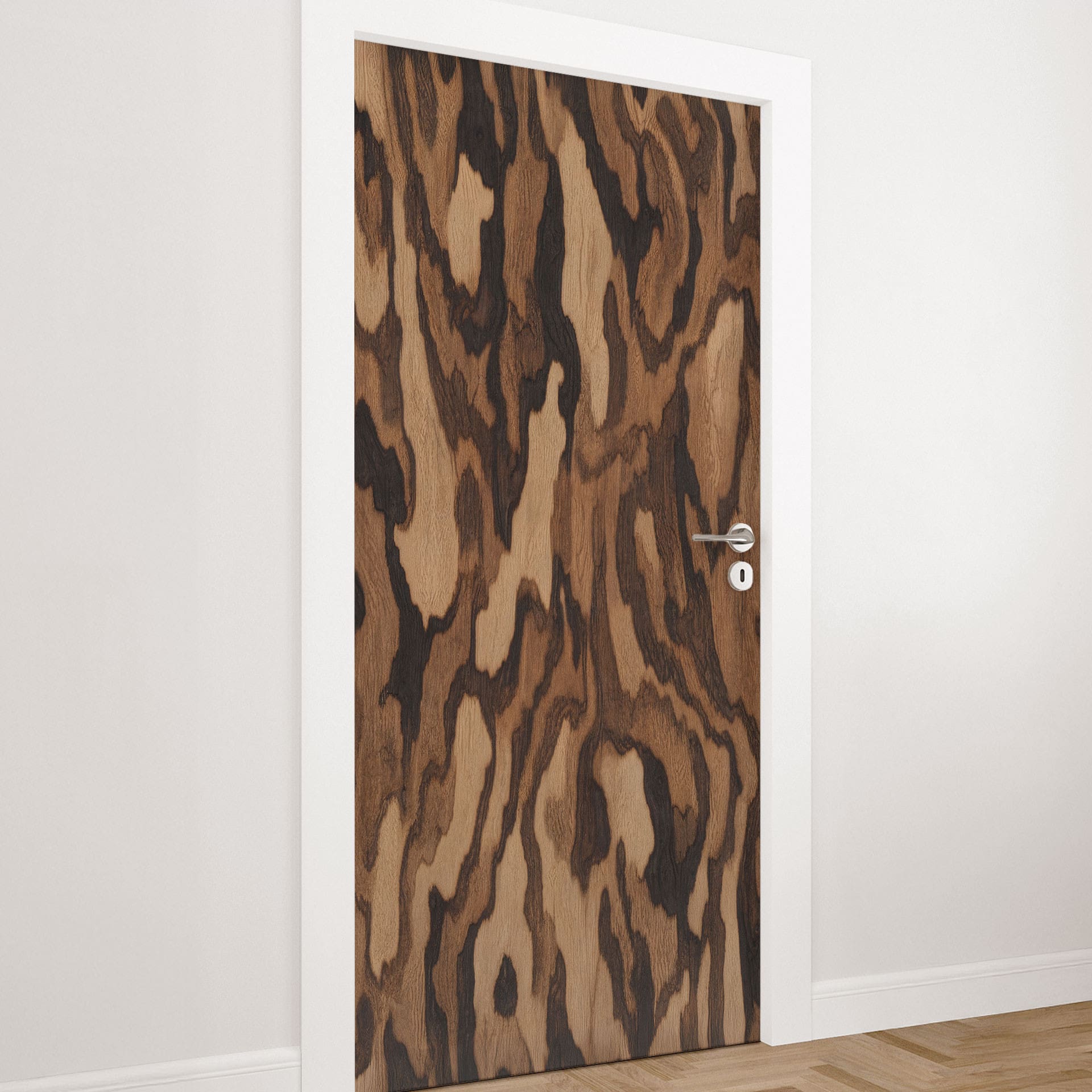 Film pour Porte Ettore Walnut - Veinage de Bois Abstrait - Sir Edward x Grigory Gladarev