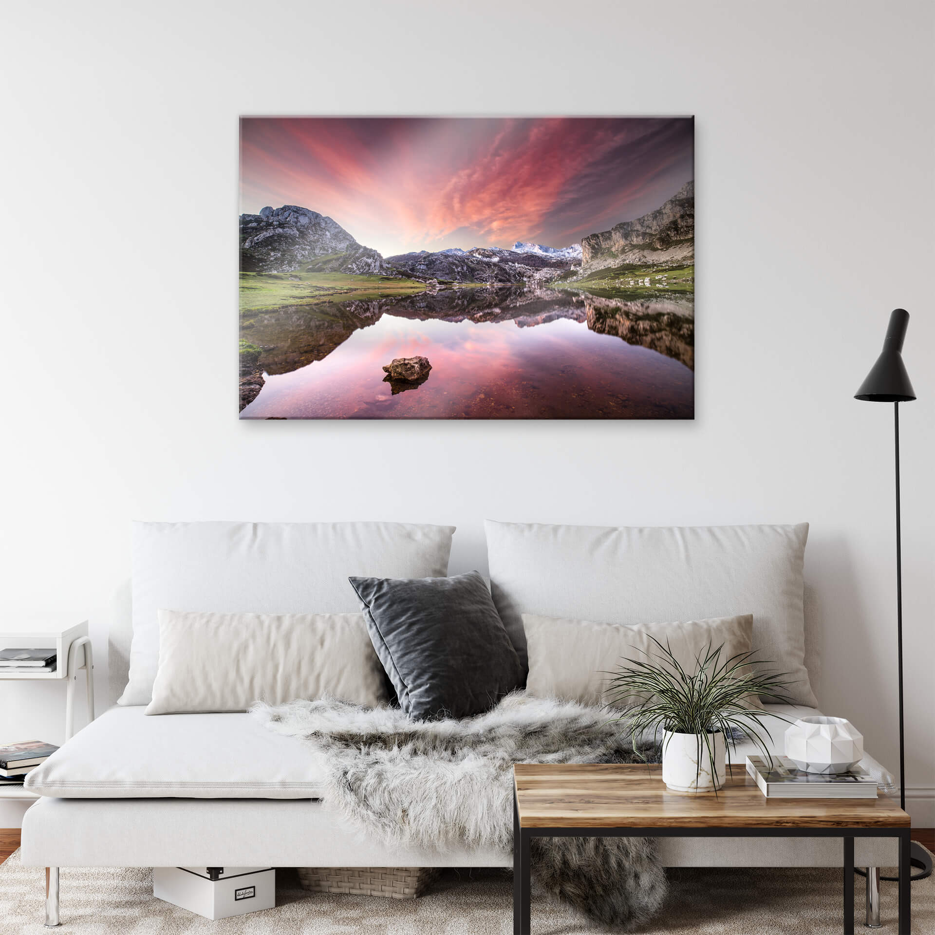Acrylglasbild Cuadrado - Dawn at Los Lagos