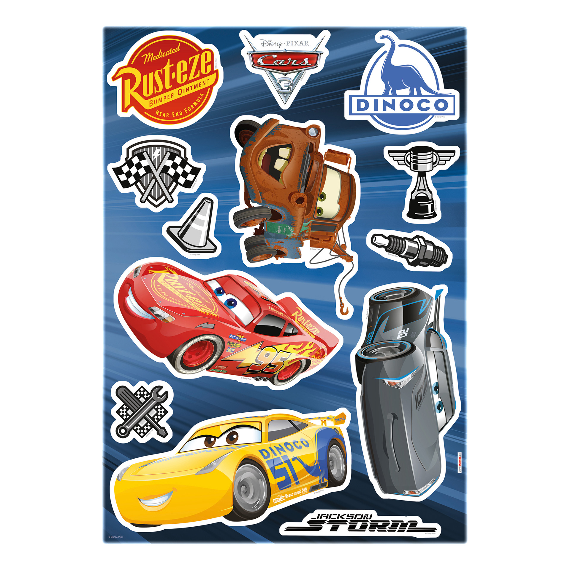 Wandsticker-Set Disney Cars 3 13-teilig