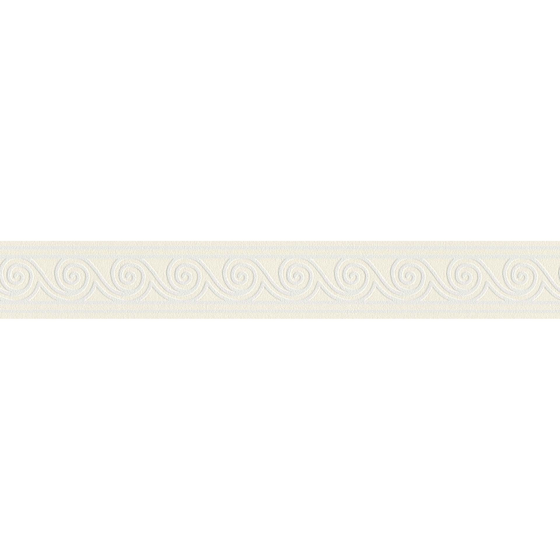 A.S. Création selbstklebende Bordüre Only Borders mit Wellen Muster metallic, weiß