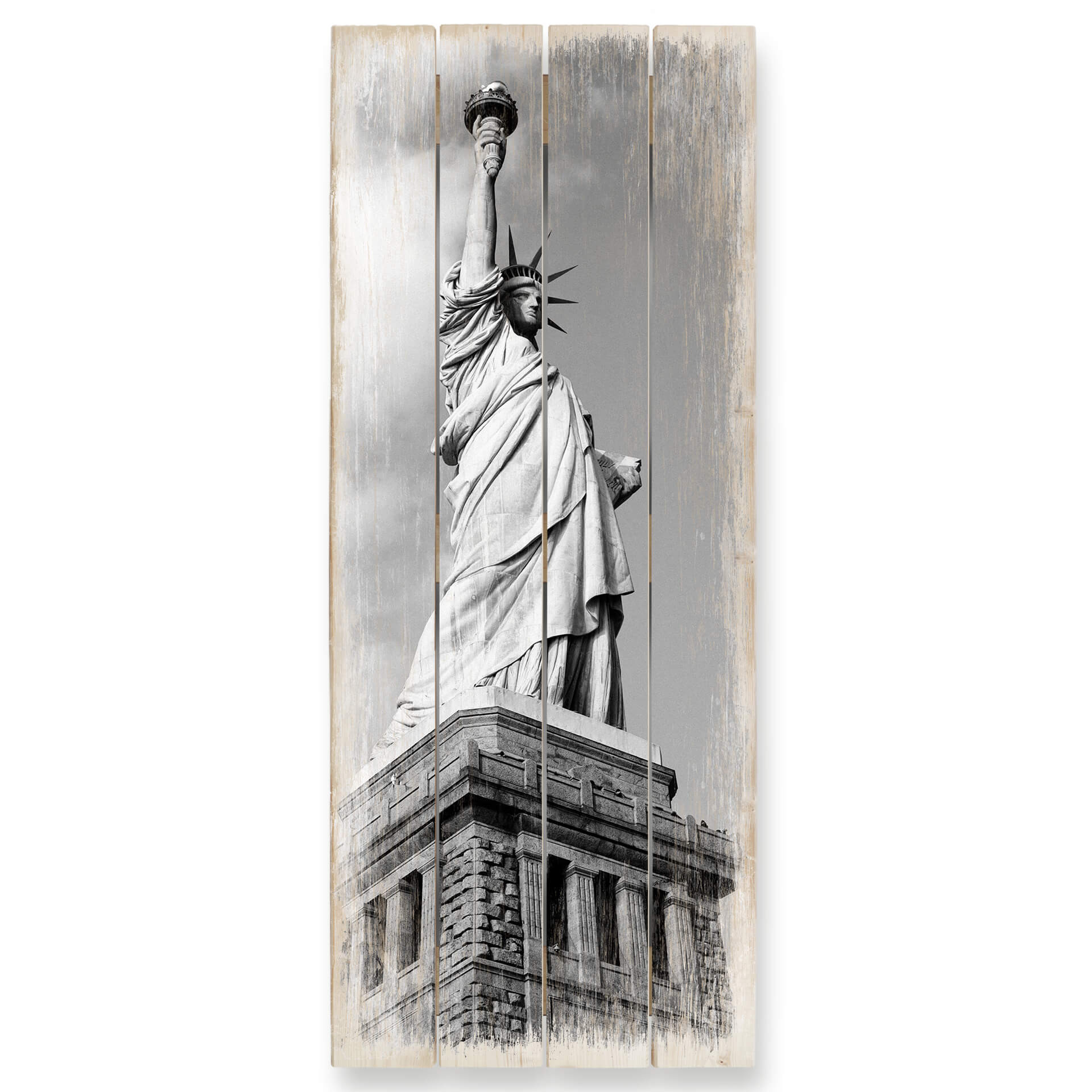 Obraz drewniany Lady Liberty - Panorama