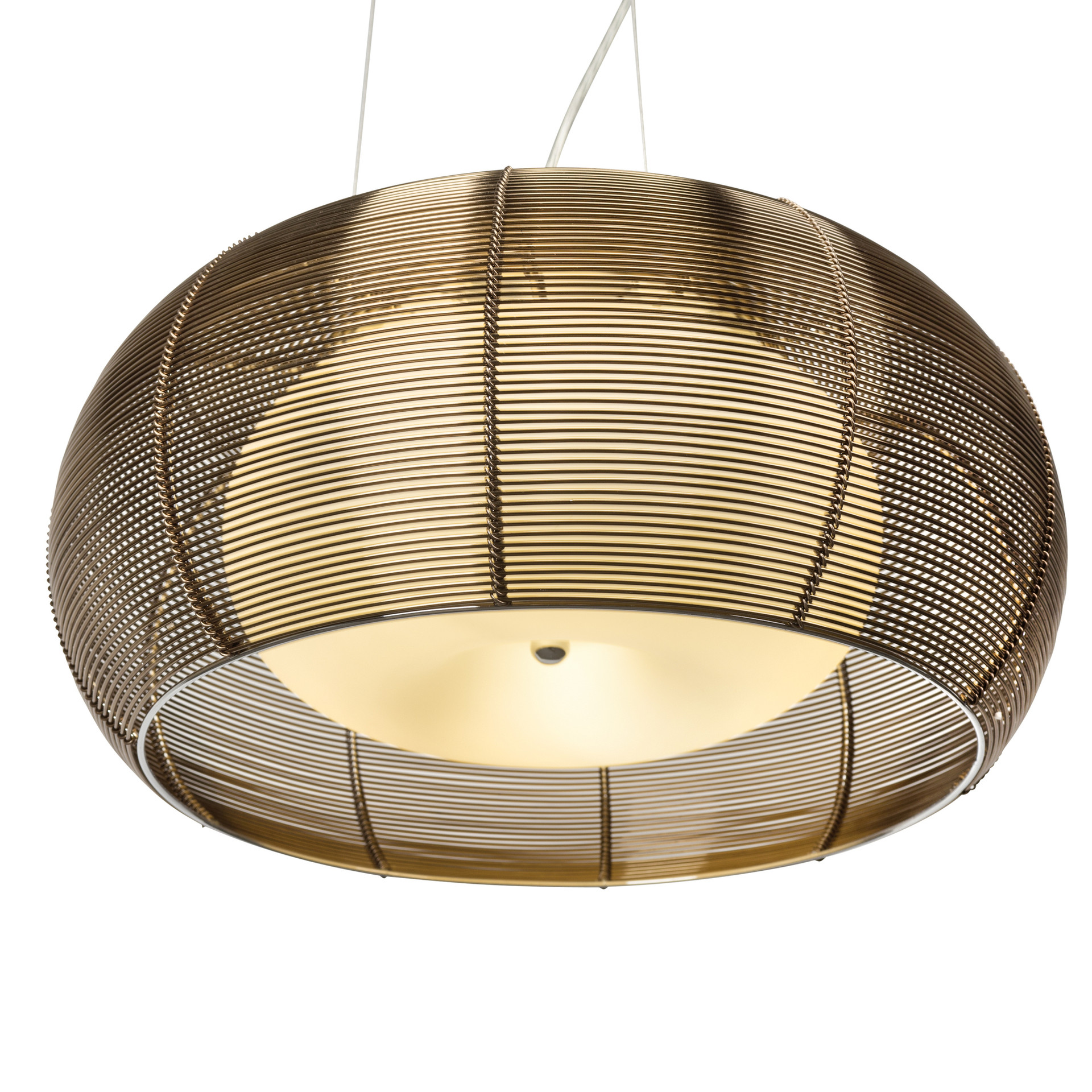 Pendelleuchte Maxime, braun, 122 x 40 cm, Glas Pendellampe