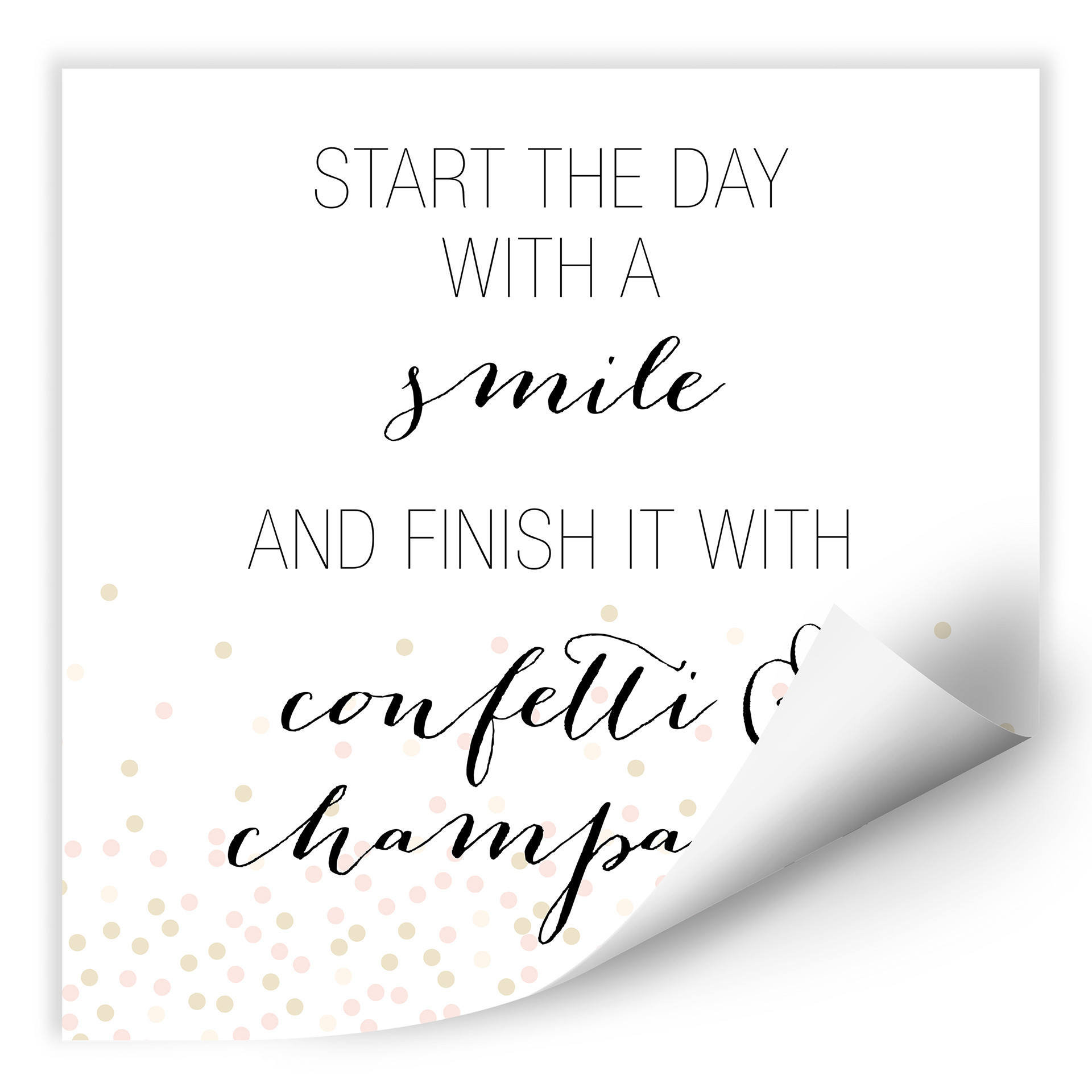 Zelfklevende Poster Confetti & Cream - Smile