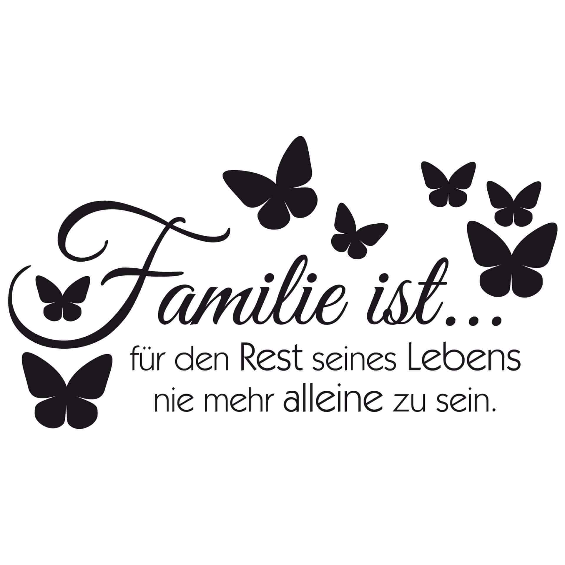 Wandtattoo Familie ist... inkl. 5 Bilderrahmen