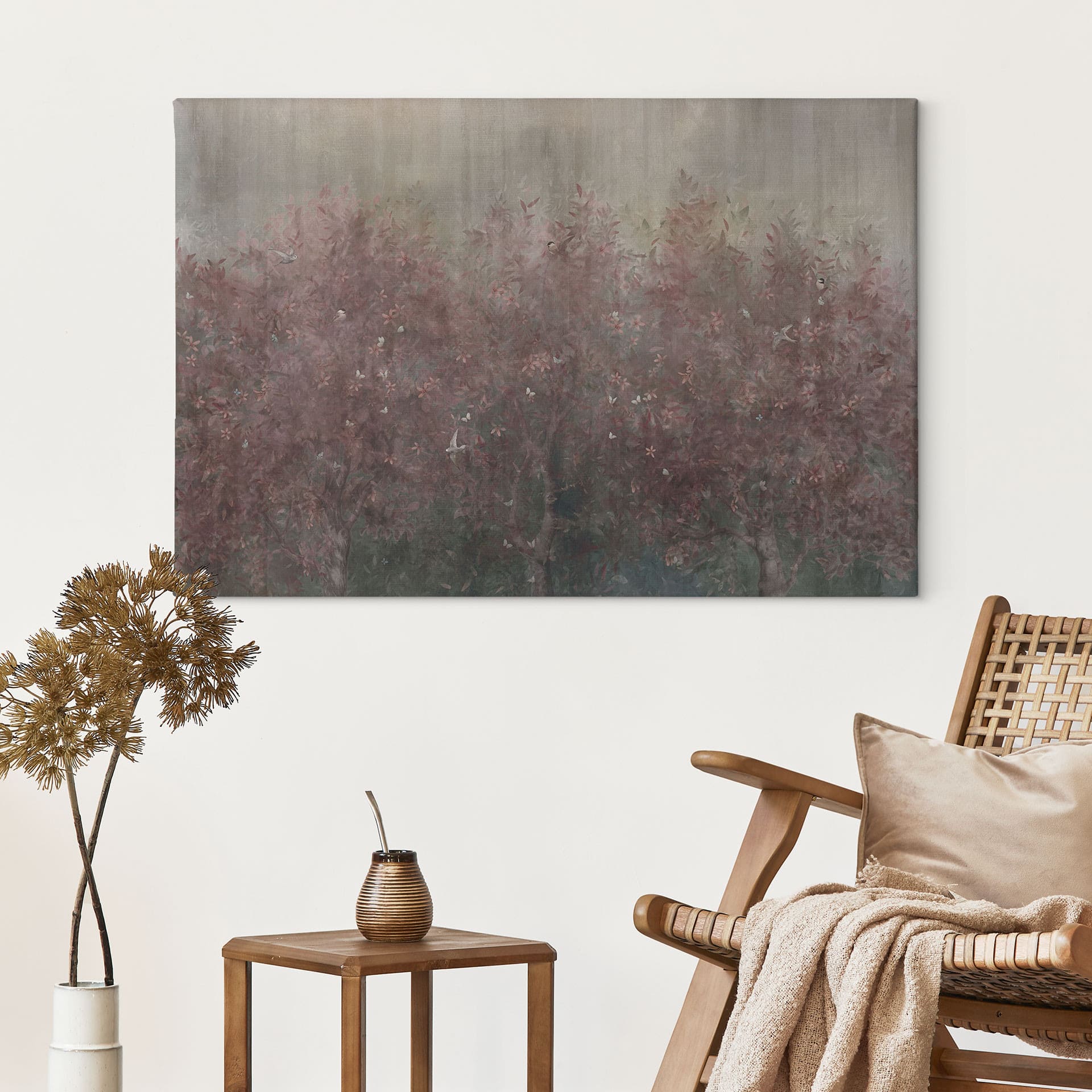 Canvas schilderij bos in warme herfsttinten - Ms Tiff