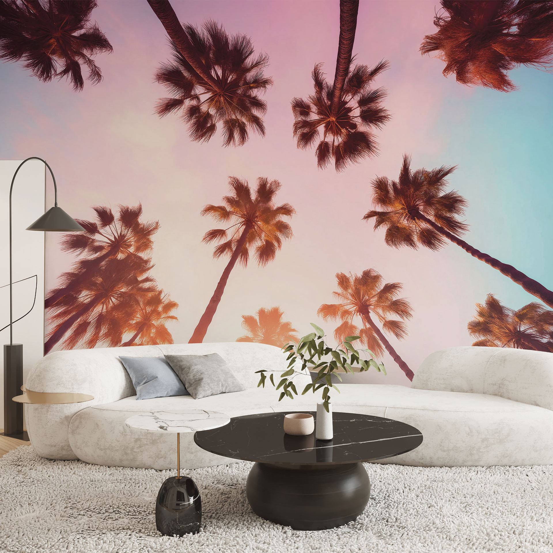 Tropisch Fotobehang California Dreaming met palmboom uitzicht - Hugonnard