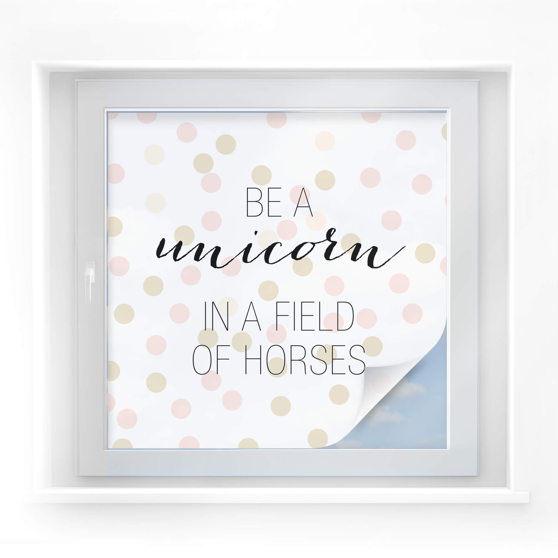 Raamfolie Confetti & Cream – Unicorn