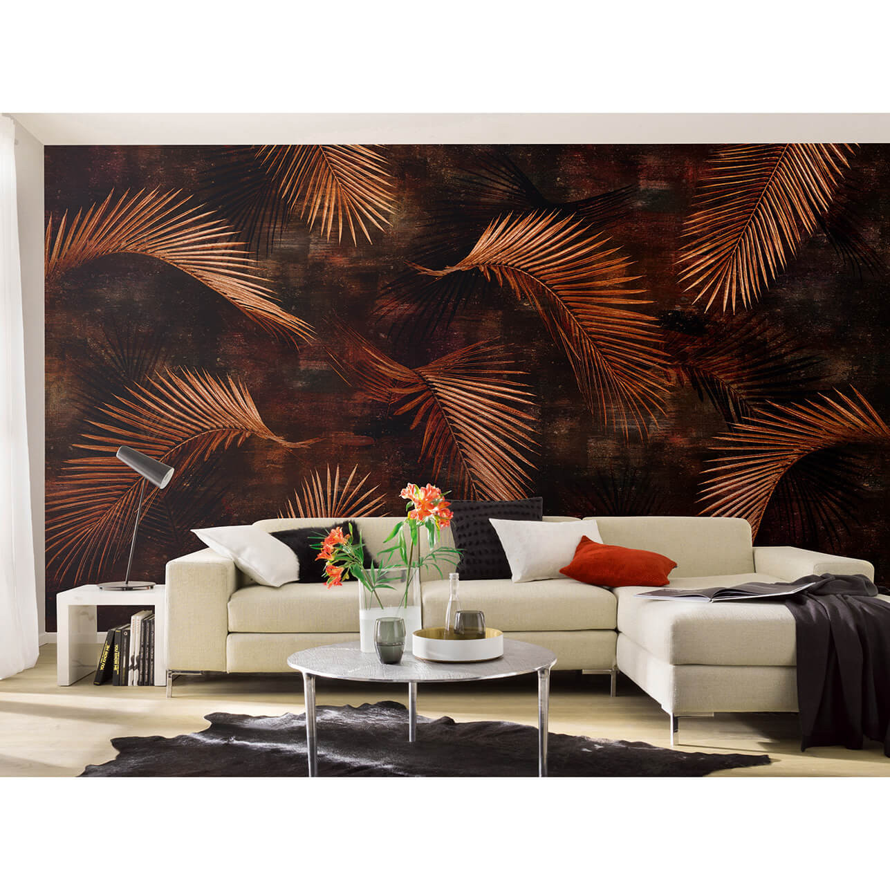 Guido Maria Kretschmer Fotobehang Art Edition Glossy Palms Bronze