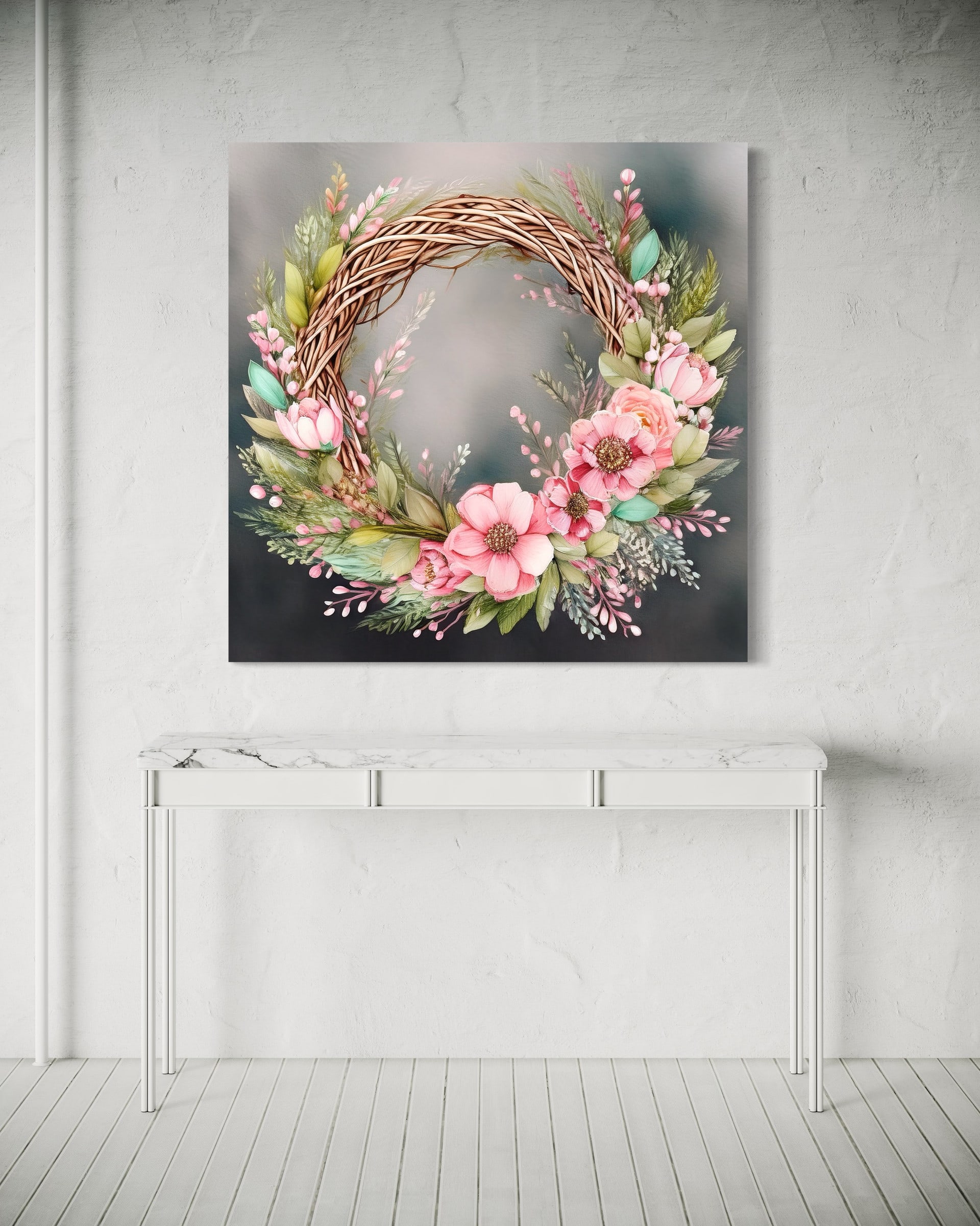 Leinwandbild Shabby Chic Blumenstrauß
