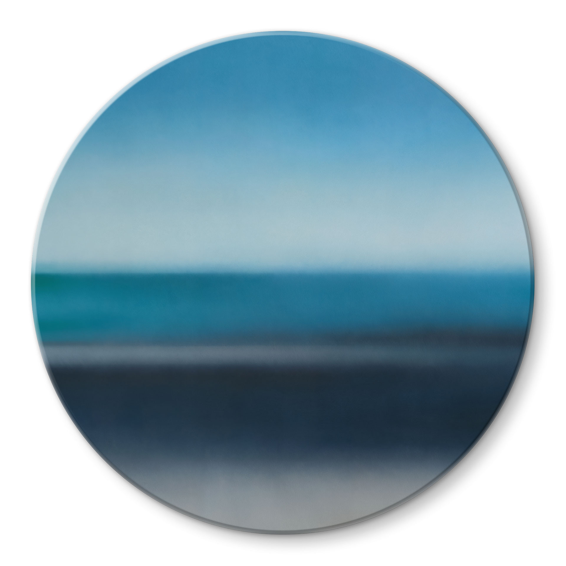 Glasschilderij Rotko Veil - Blauwe Horizon - Sir Edward x Grigory Gladarev - Rond