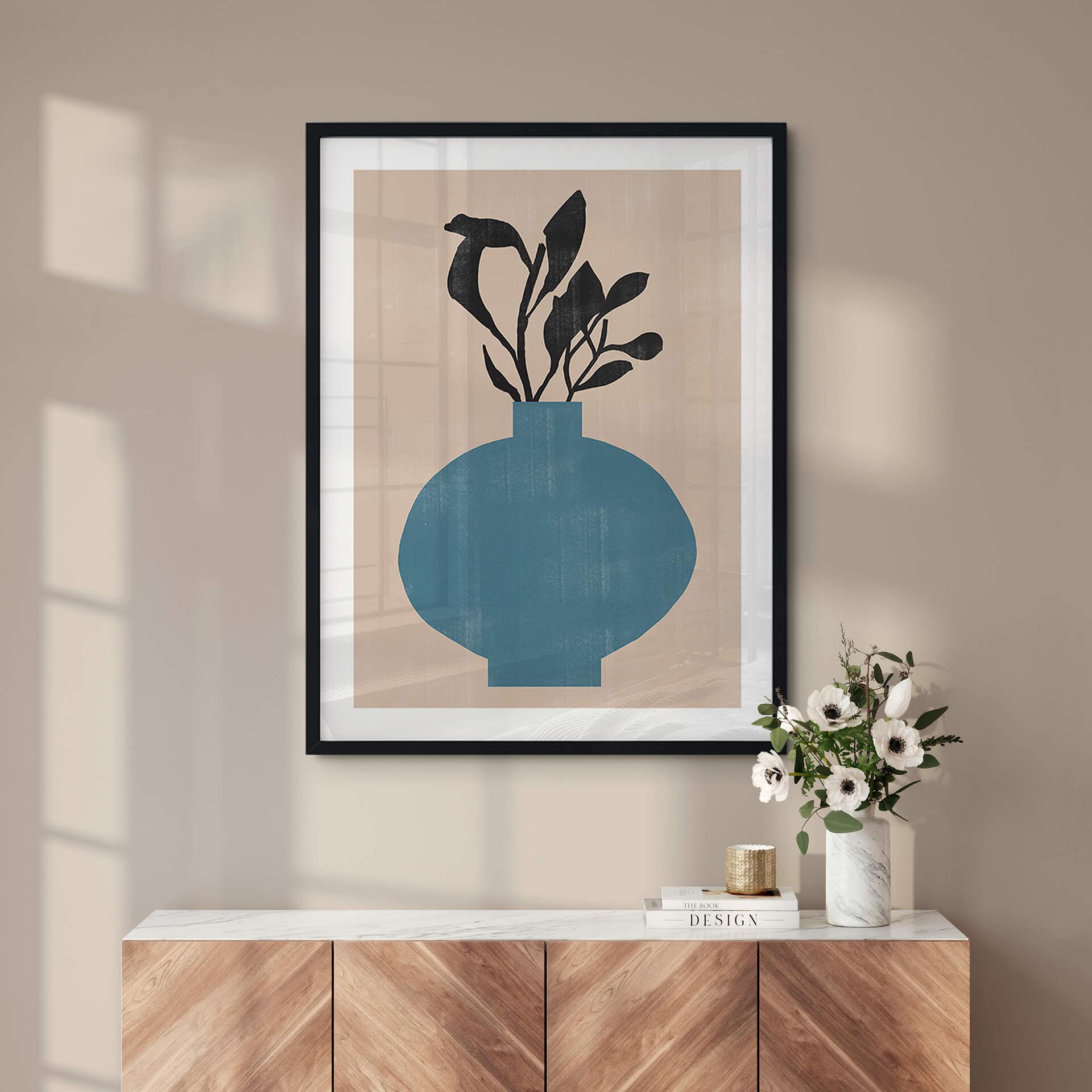 Plakat The Miuus Studio - Wazon z niebieską kulą