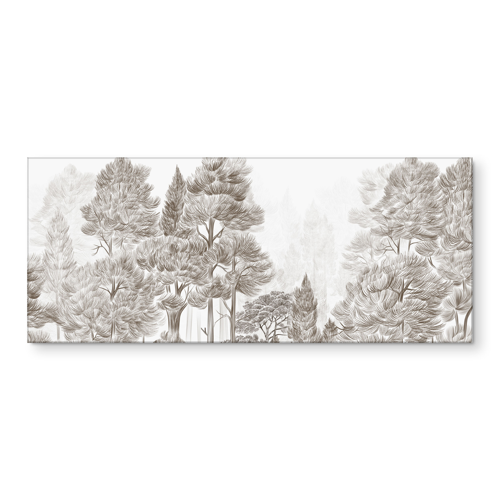 Keukenachterwand bos met boslandschap in beige - Ms Tiff