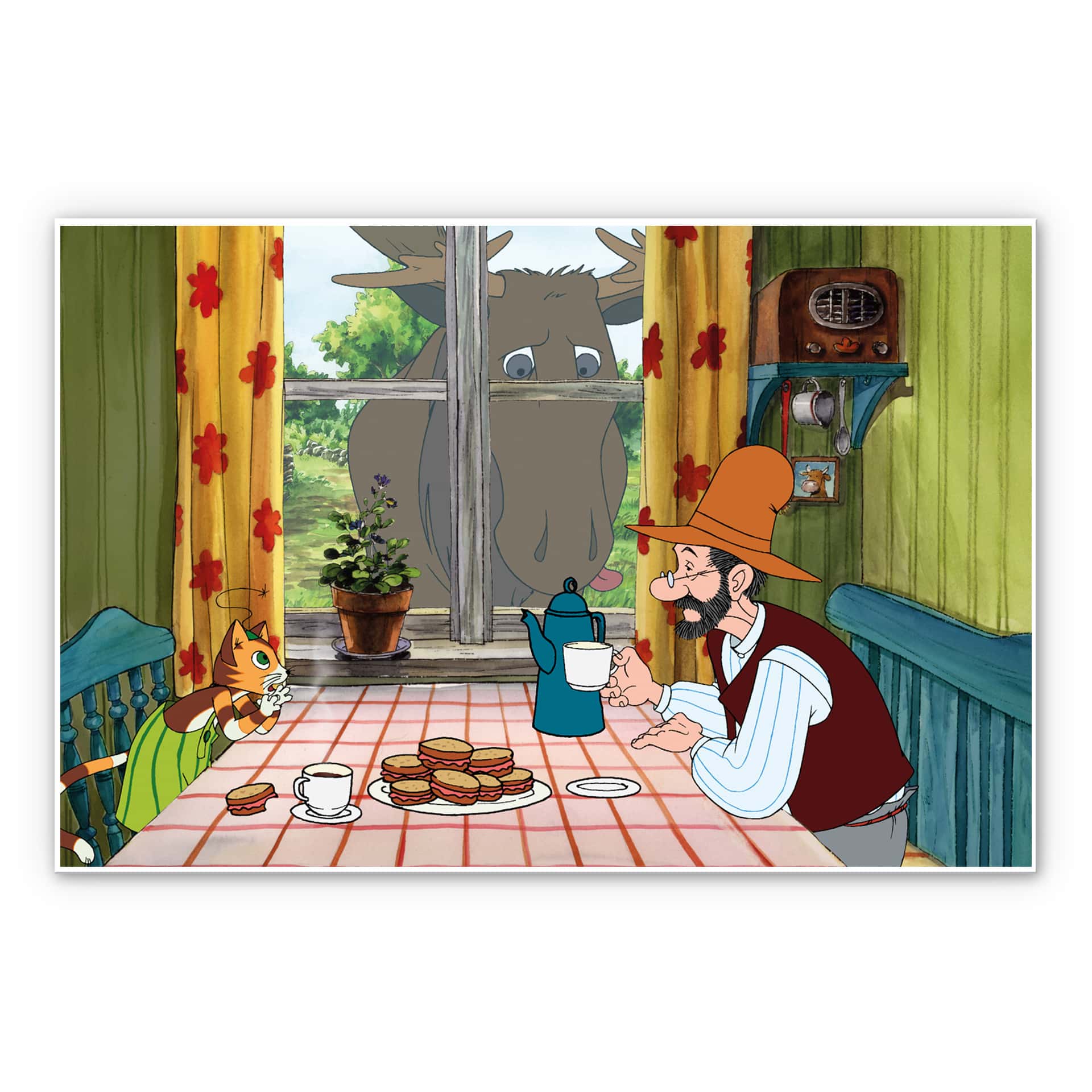 Wandbild Pettersson und Findus - Appetit auf Salamibrote