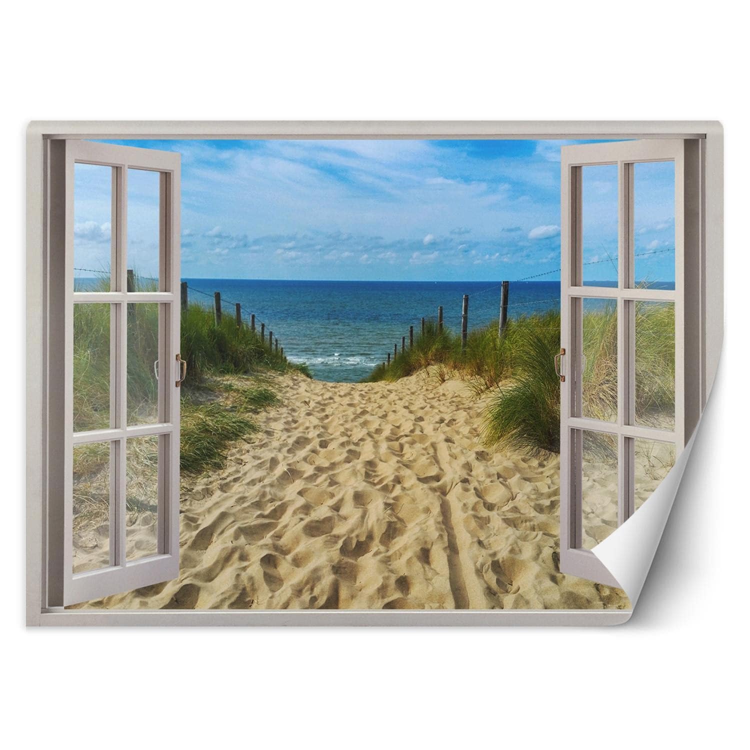 Fototapete Fensterblick Weg zum Meer