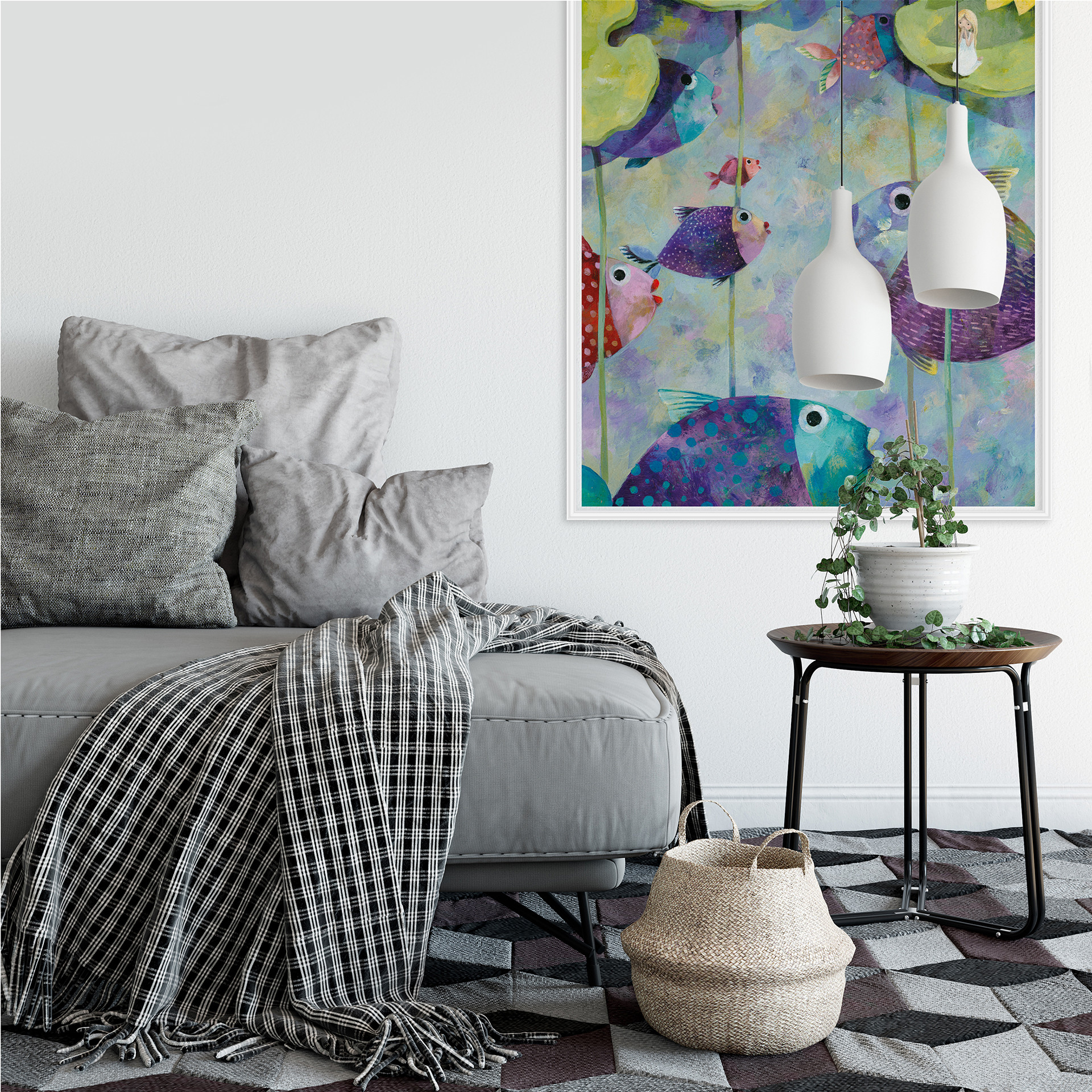 Wallprint Blanz - Gelbe Seerosen