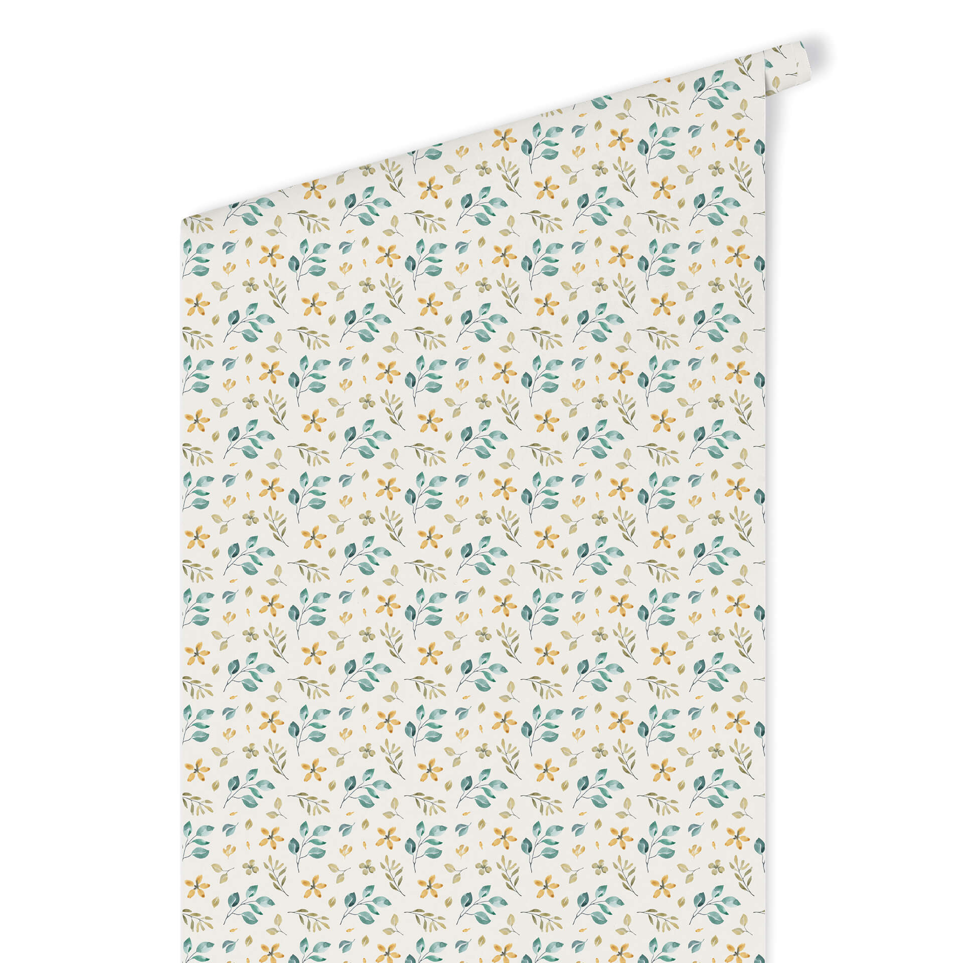Patroonbehang – Aquarel Bloemen 01 – geel