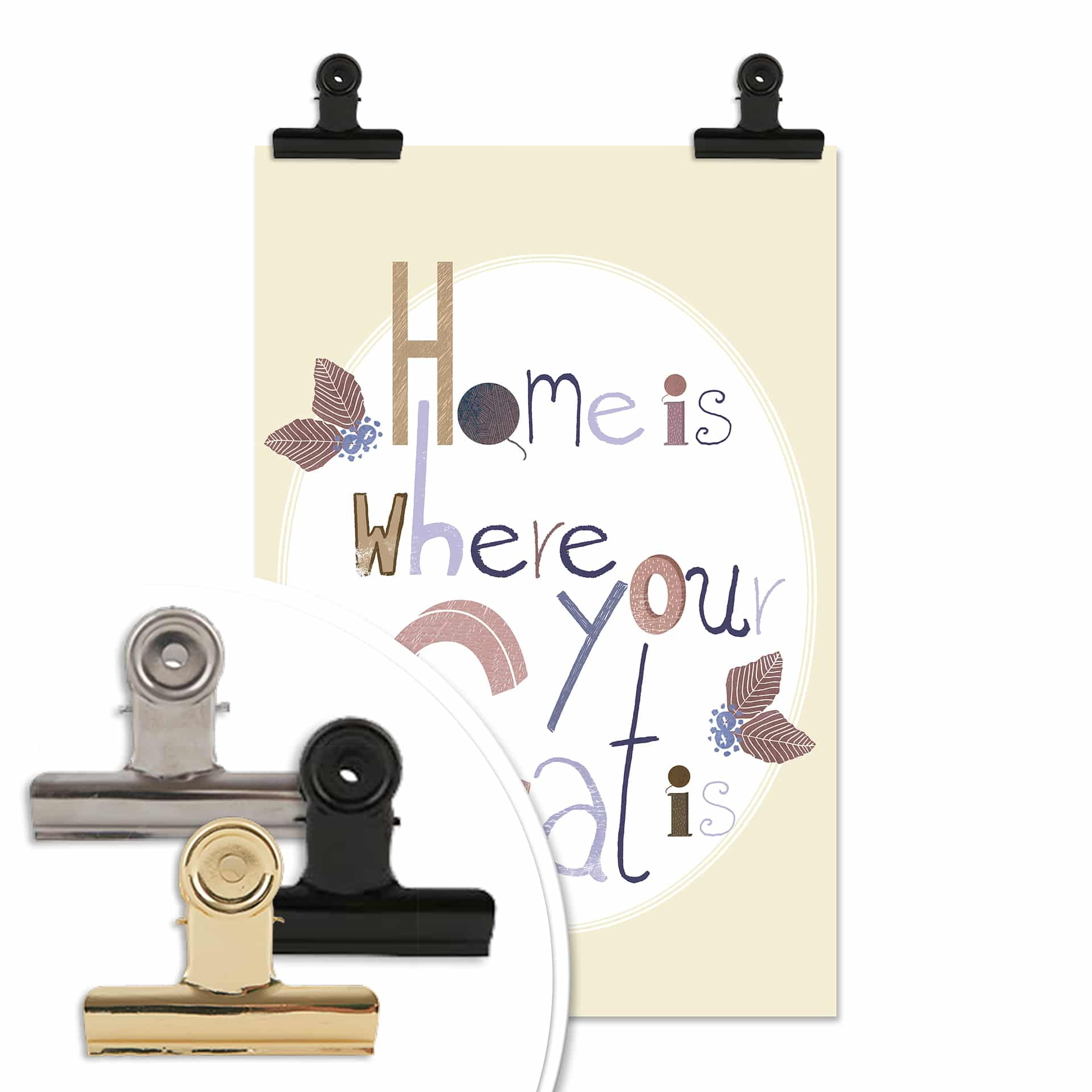 Poster Loske - Home is where your cat is