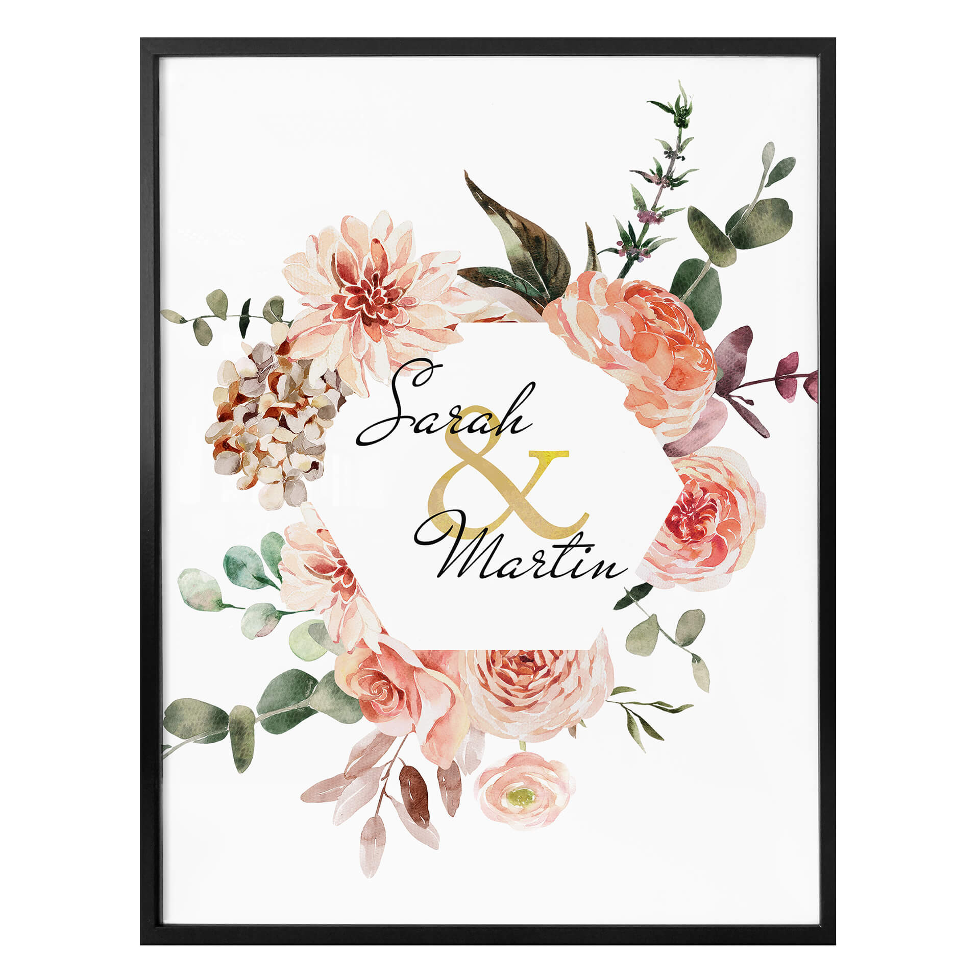 Poster fiori + Testo personalizzato