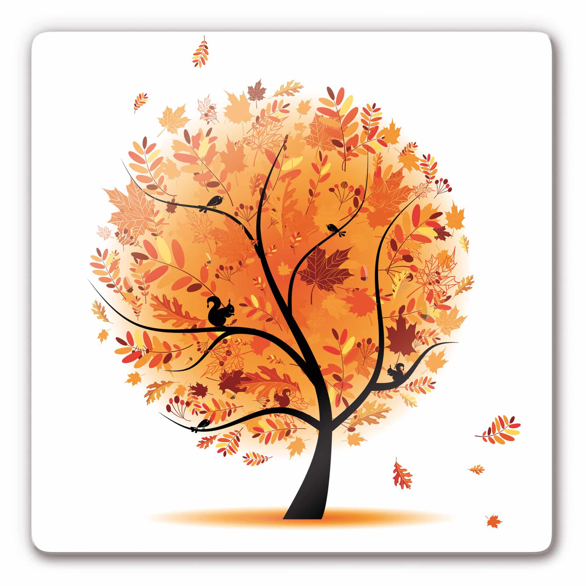 Tableau en verre - Arbre d'automne 1