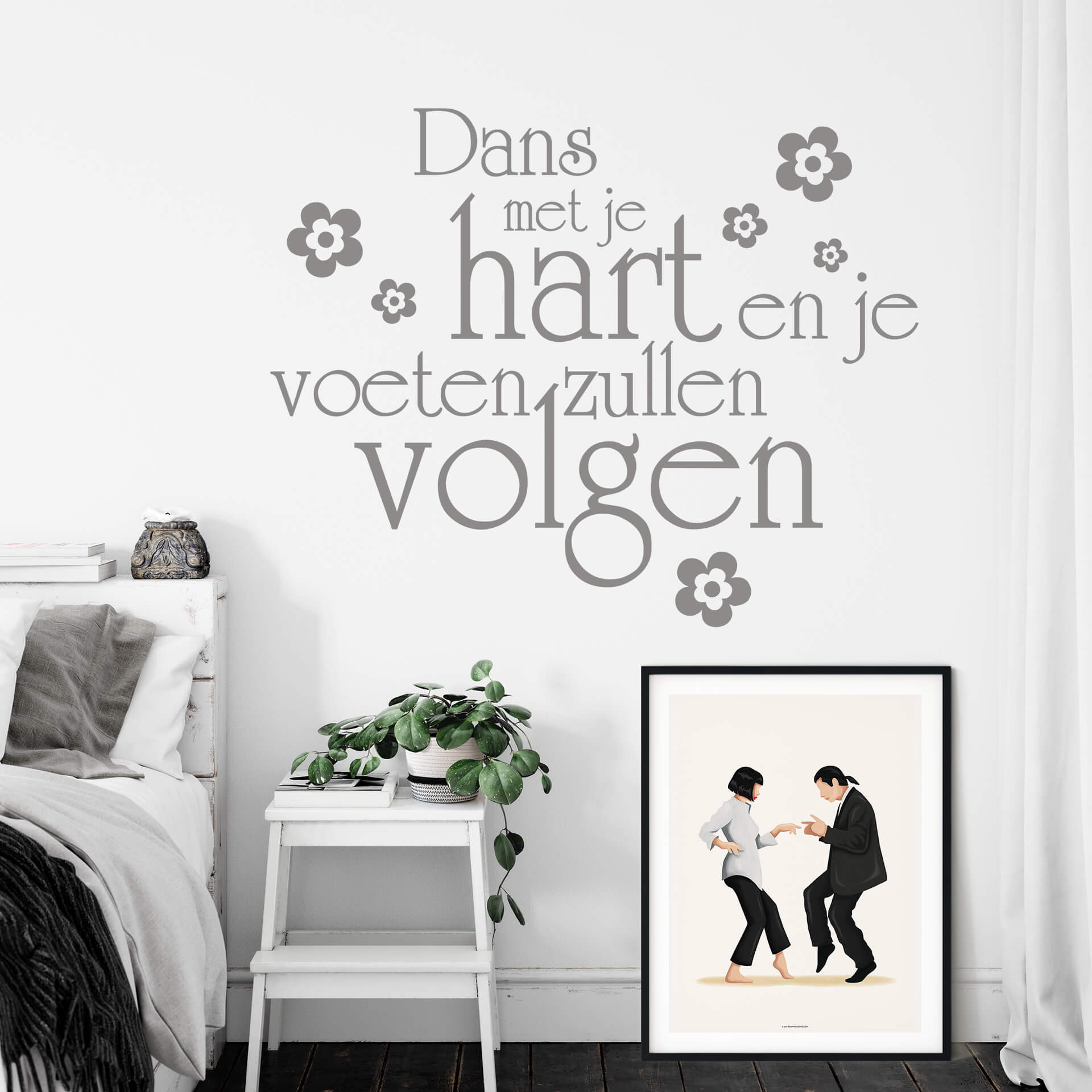 Wandtattoo Dans met je hart en je voeten zullen volgen