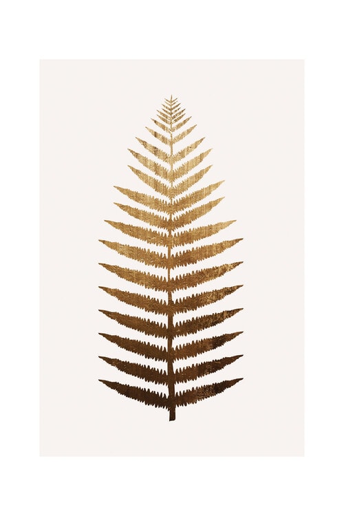Kunstplakat Kubistika - Golden leaf, plakat (40 x 60 cm)