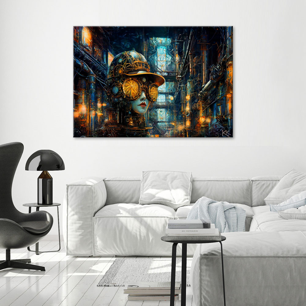 Canvasbillede, Kvindelig steampunk-abstraktion