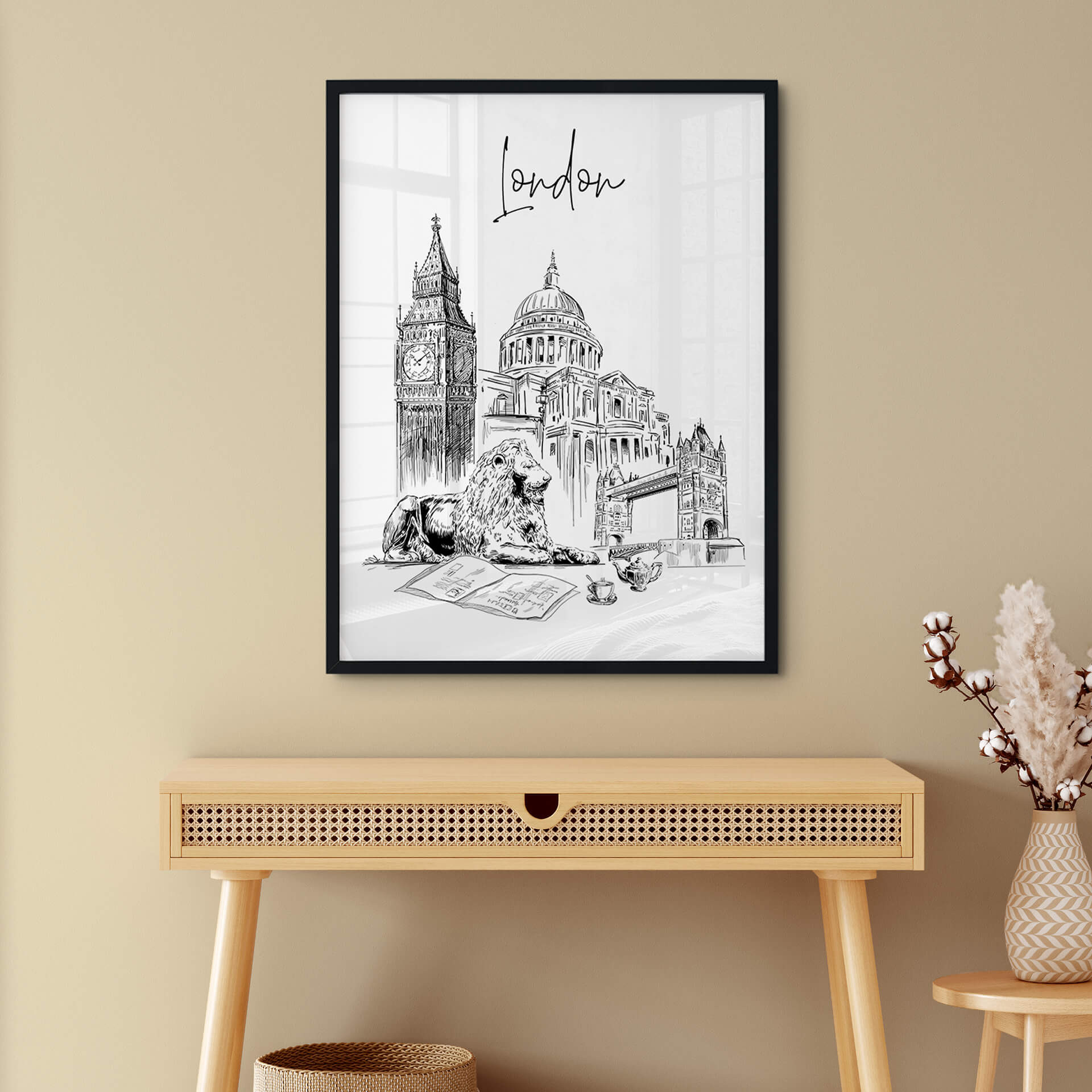 Plakat Londyn - Czarno-biały - Pokochaj swoje miasto