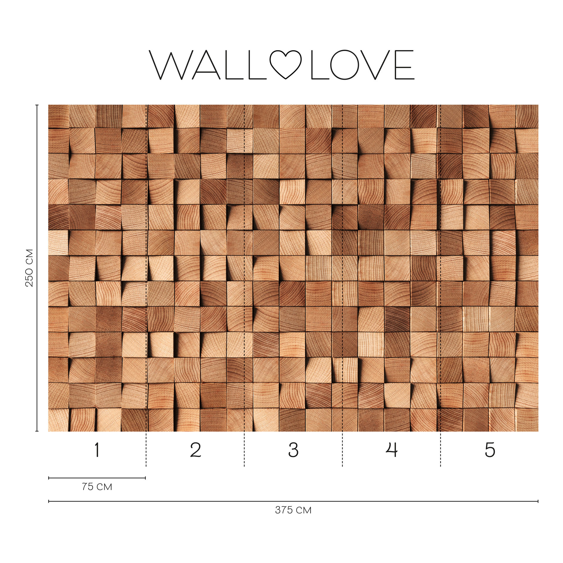 fotobehang houtlook bruin natuur - Vliesbehang 3,75 m x 2,50 m moderne stijl
