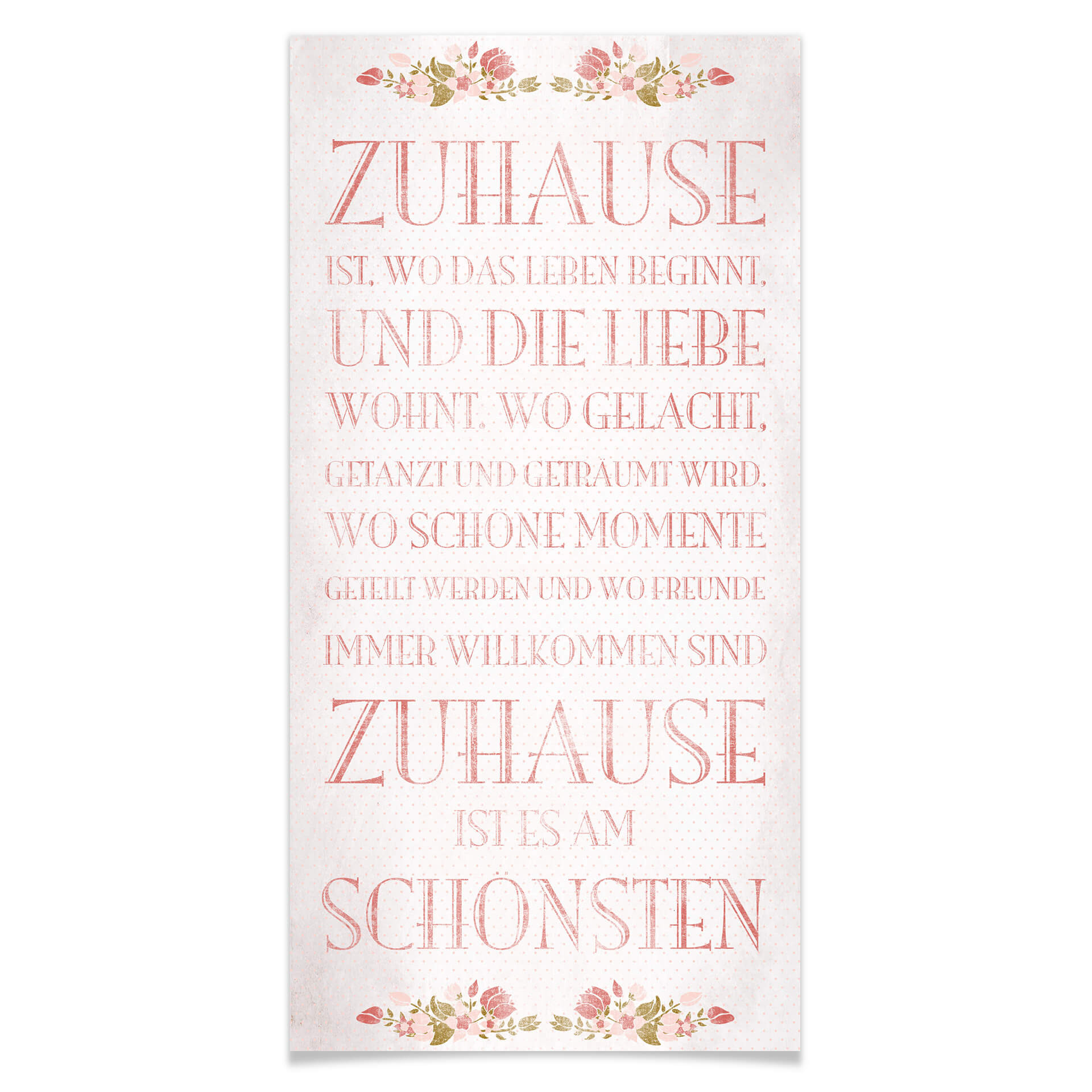Poster Zuhause ist, wo das Leben beginnt
