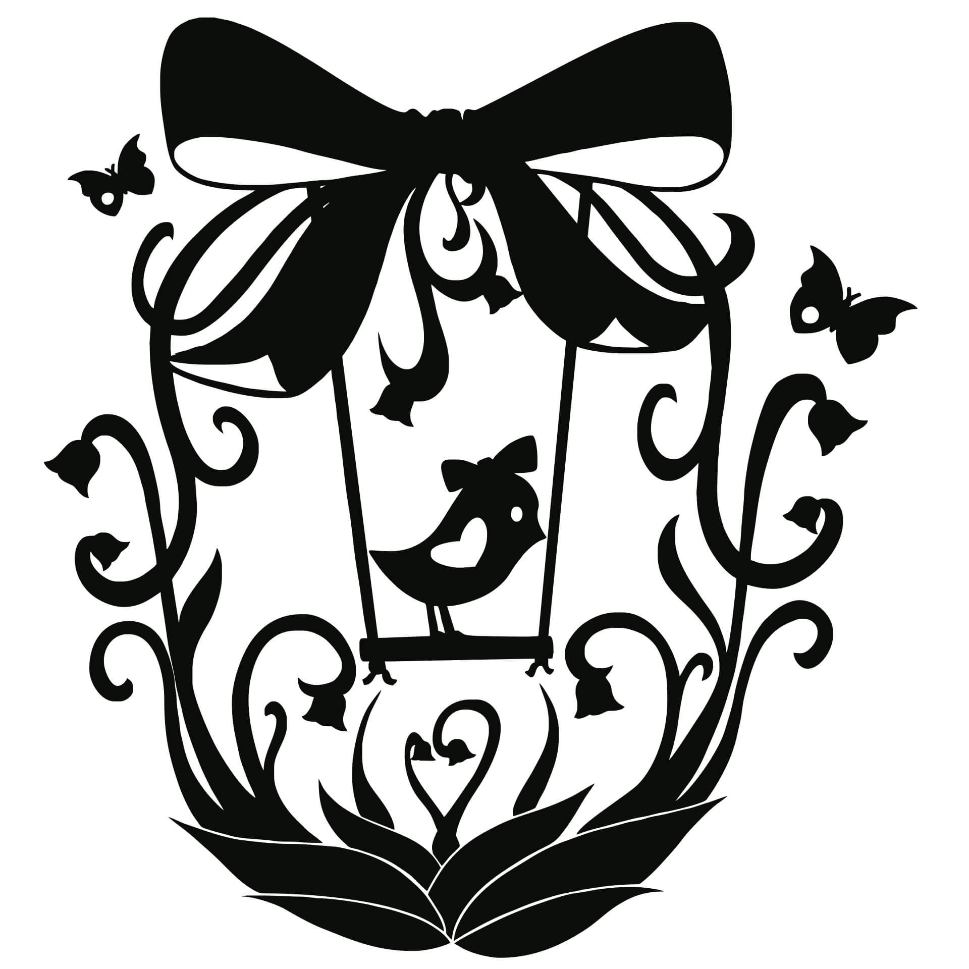 Wandtattoo Vogelschaukel