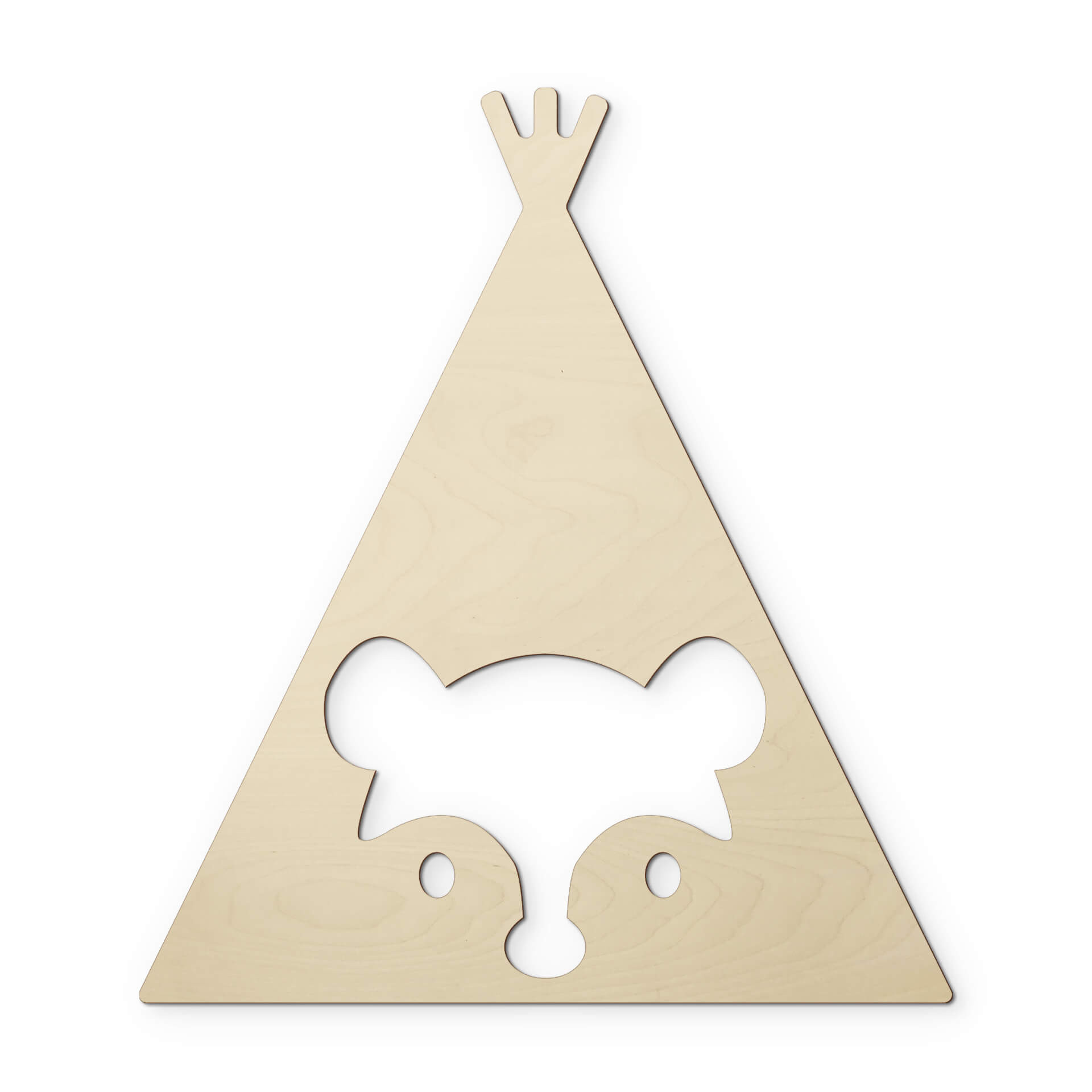 Dekoracja drewniana topola - tipi - niedźwiedź