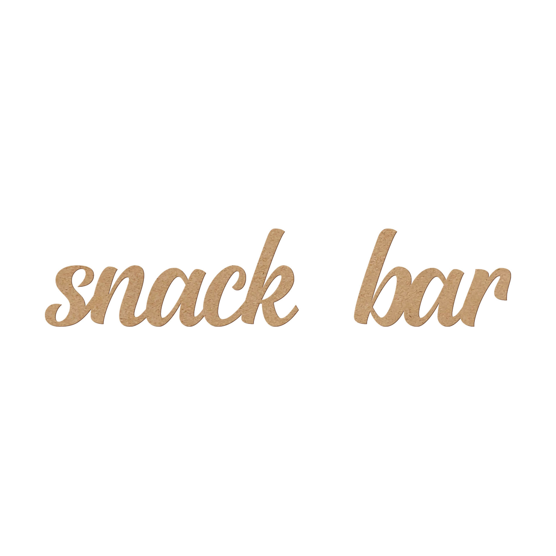 napis 3D do kuchni - Snack Bar - MDF natura
