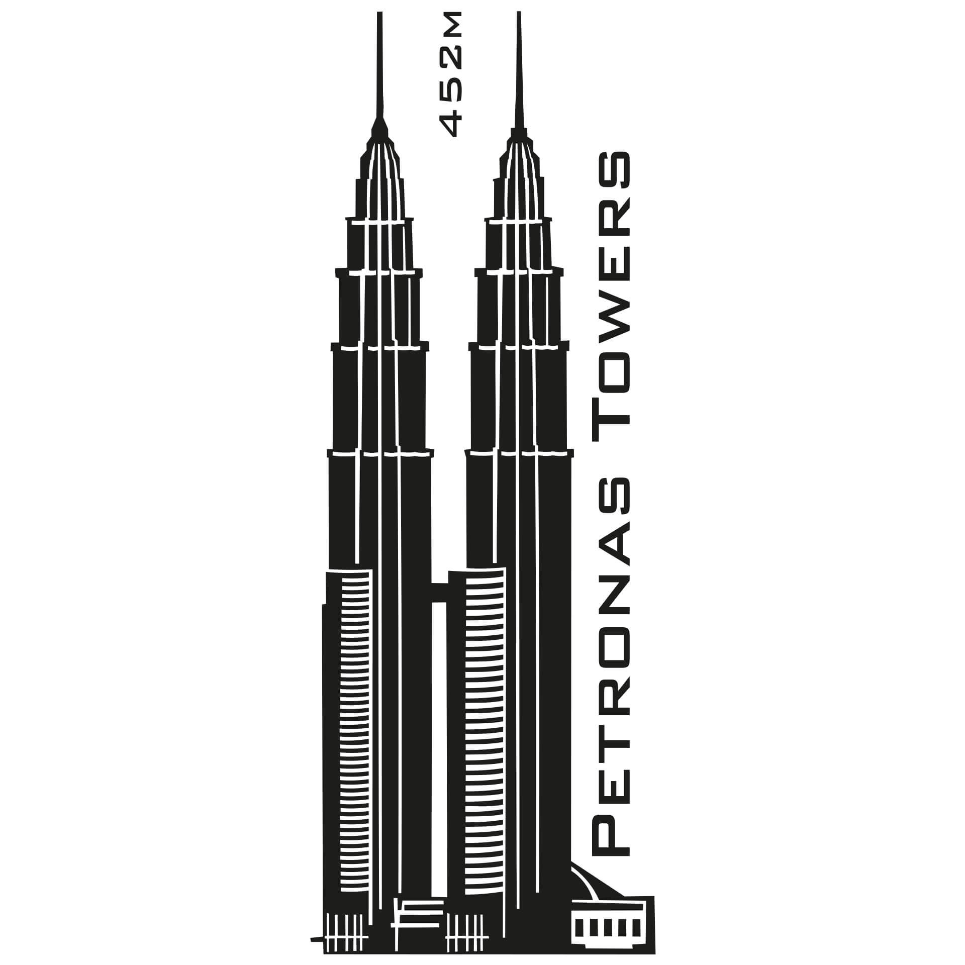 Wallsticker Petronas Towers