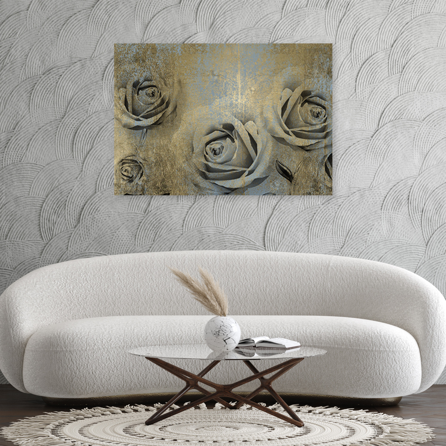 Canvasbillede, Gyldne roser
