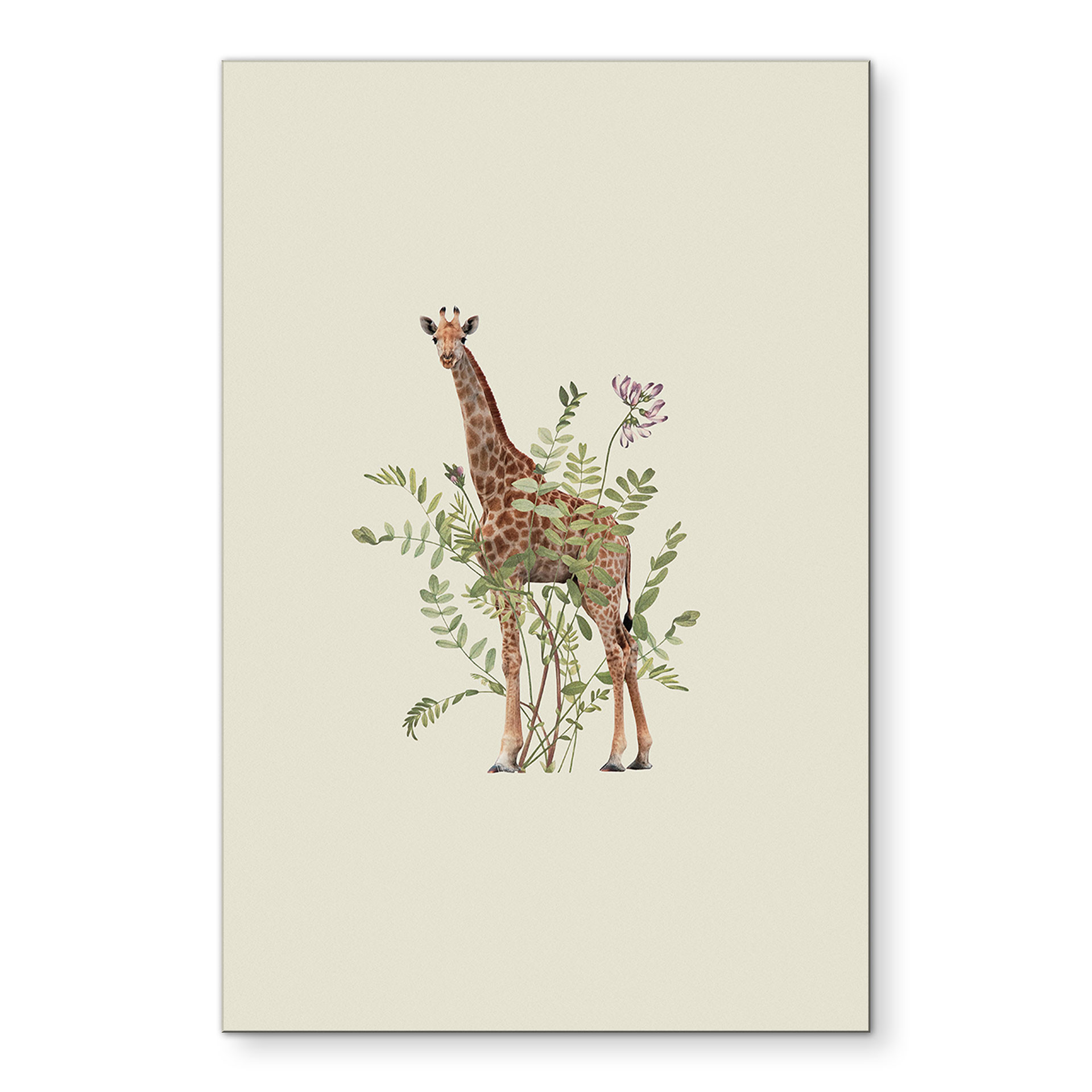 Wandbild Florale Giraffe - Frida Floral Studio - Alu-Dibond