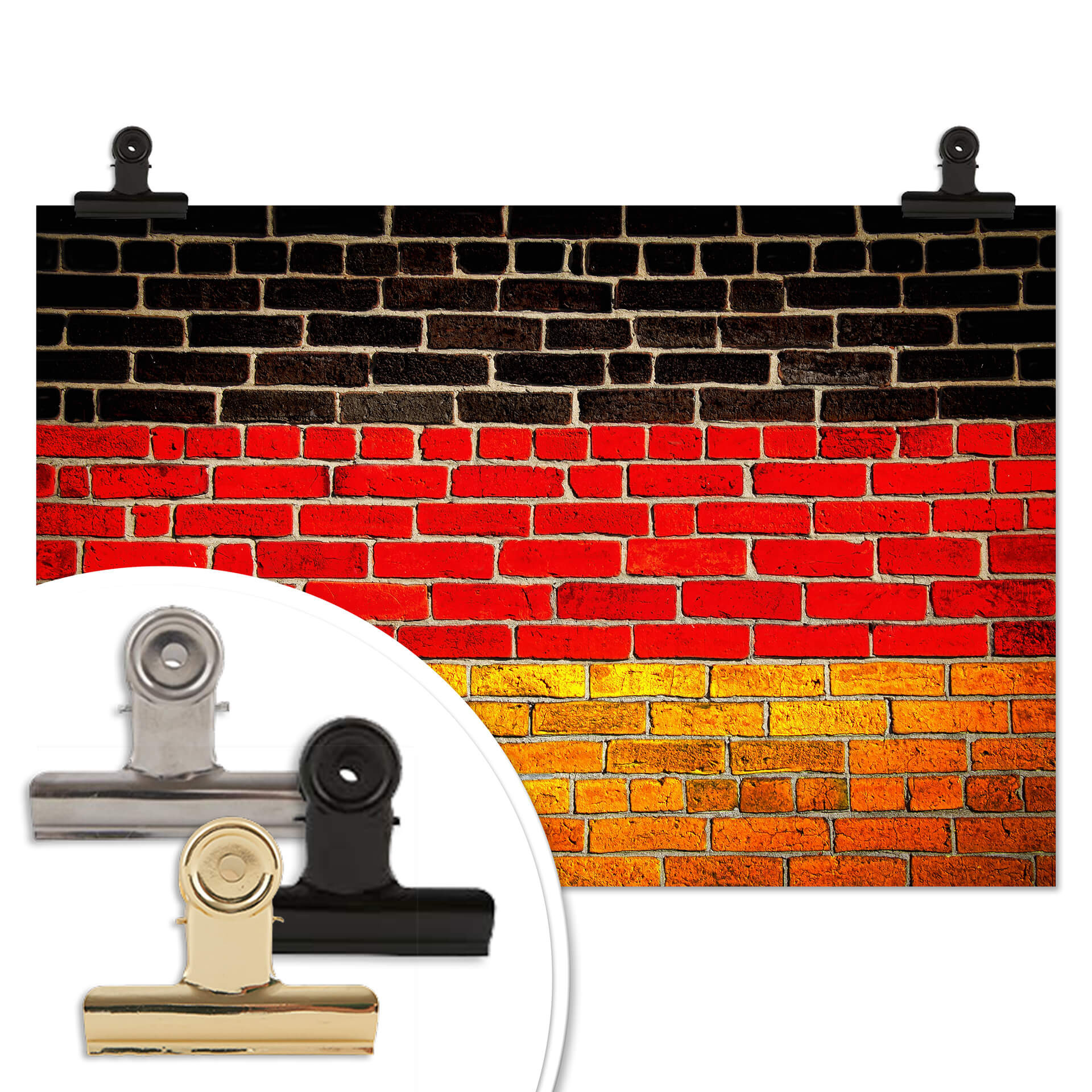 Poster Deutsche Flagge Mauer