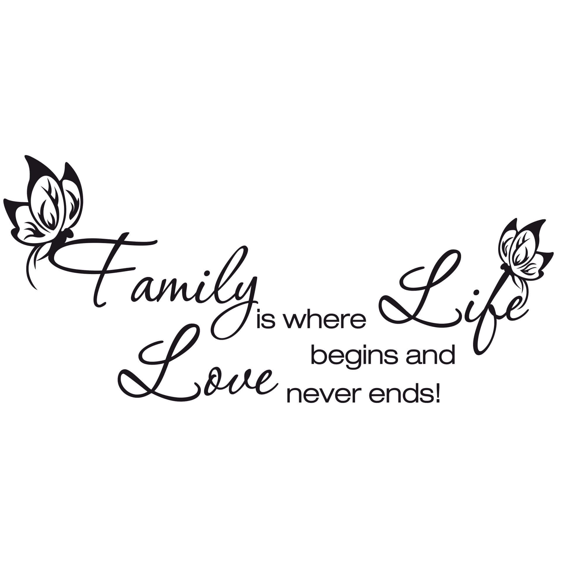 Family is where life begins....wallsticker