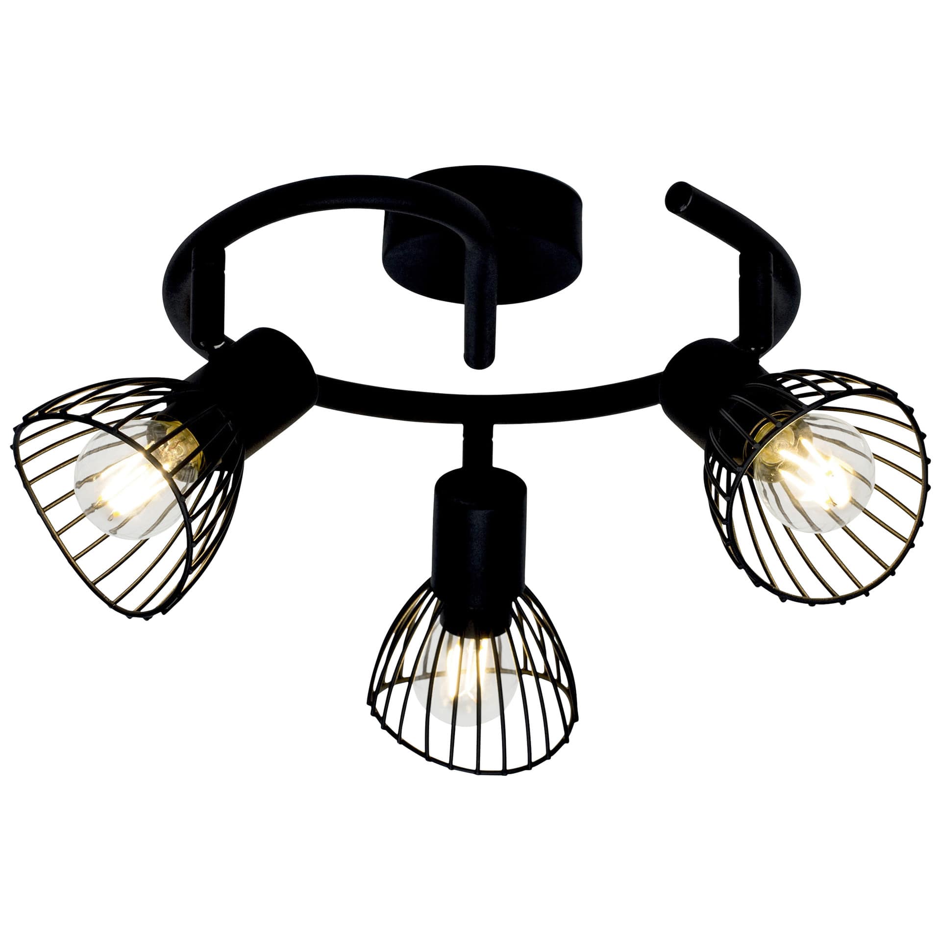 Spotspirale Flora, schwarz, 16,5 x 42 cm, Metall Strahler