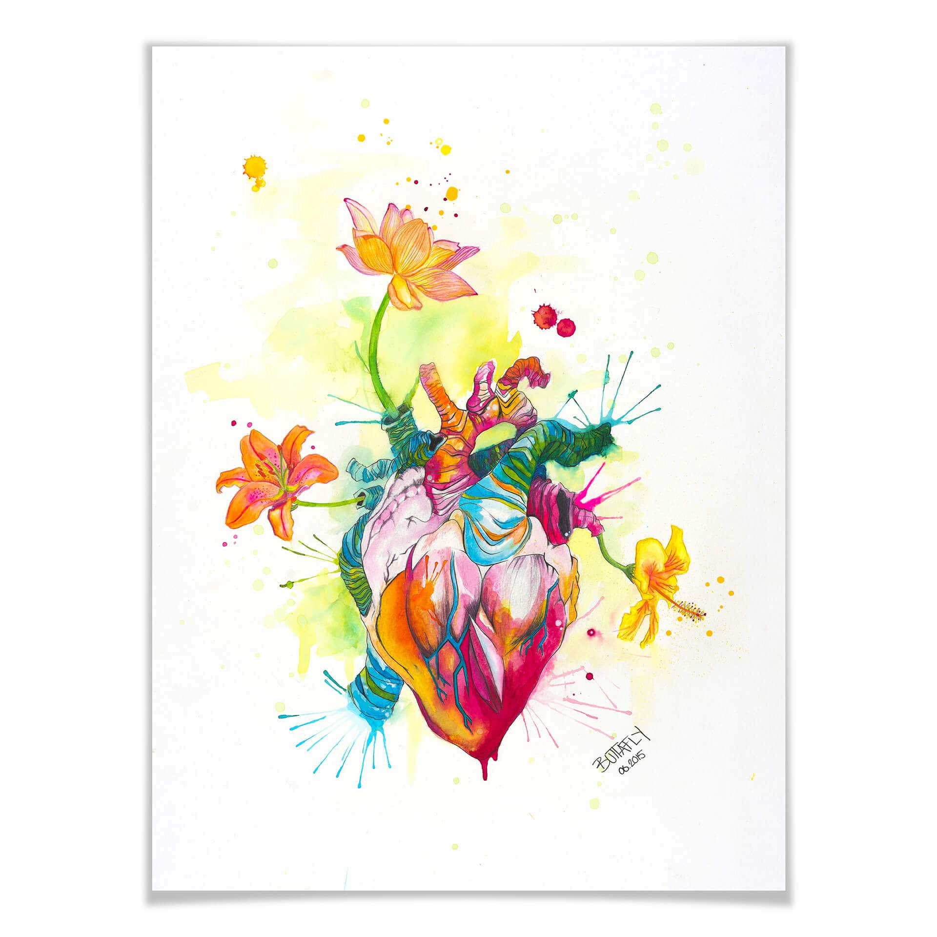 Poster Buttafly - Nature Beating Heart