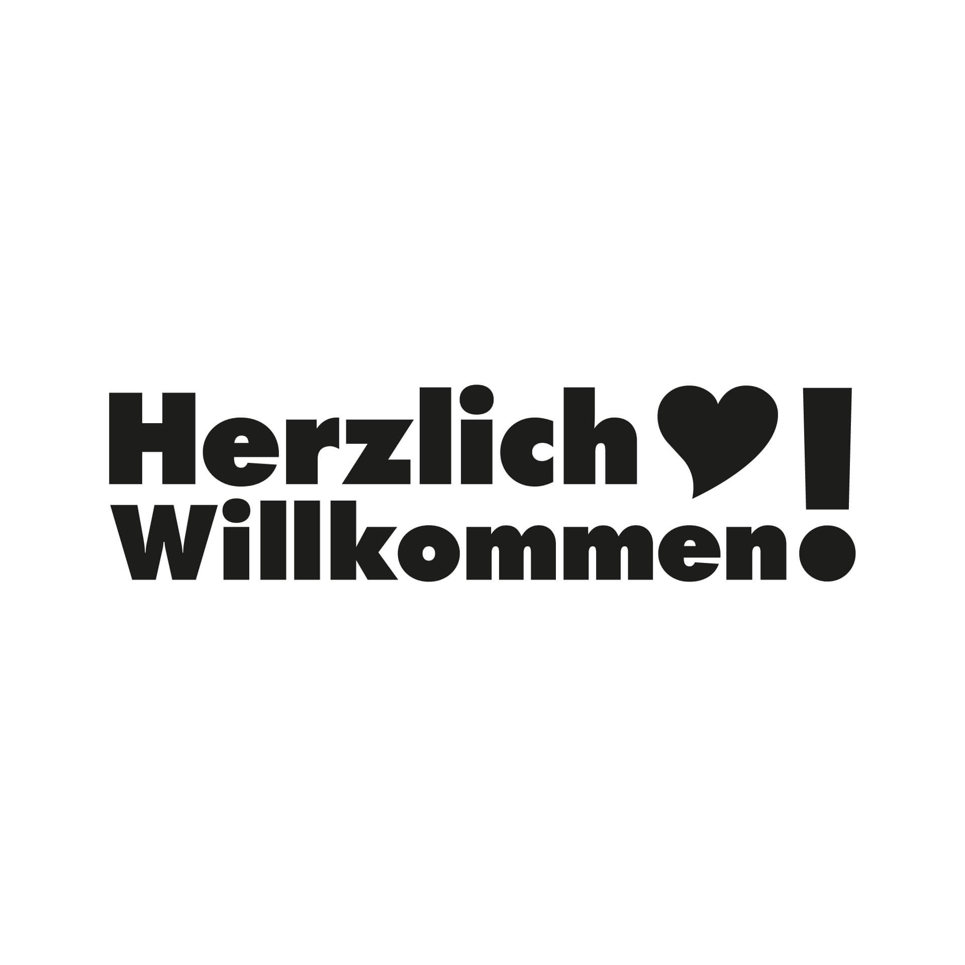 Wandtattoo Herzlich Willkommen 3