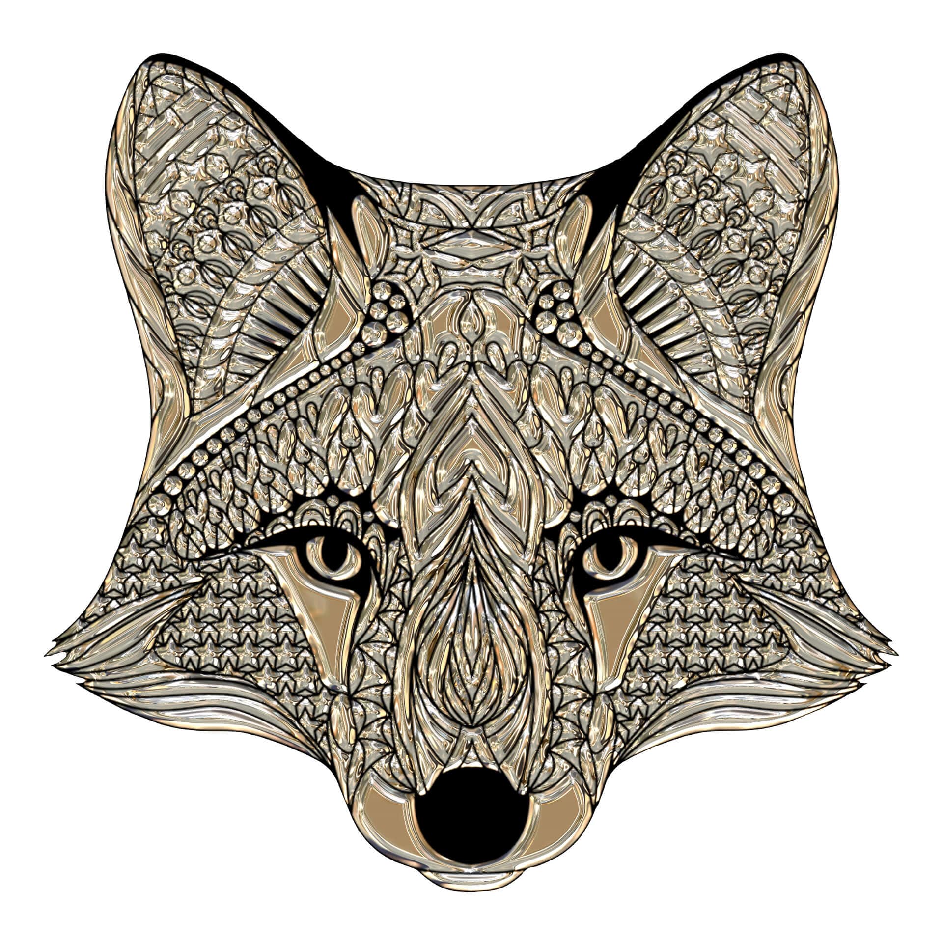 Muursticker Metallic Vos