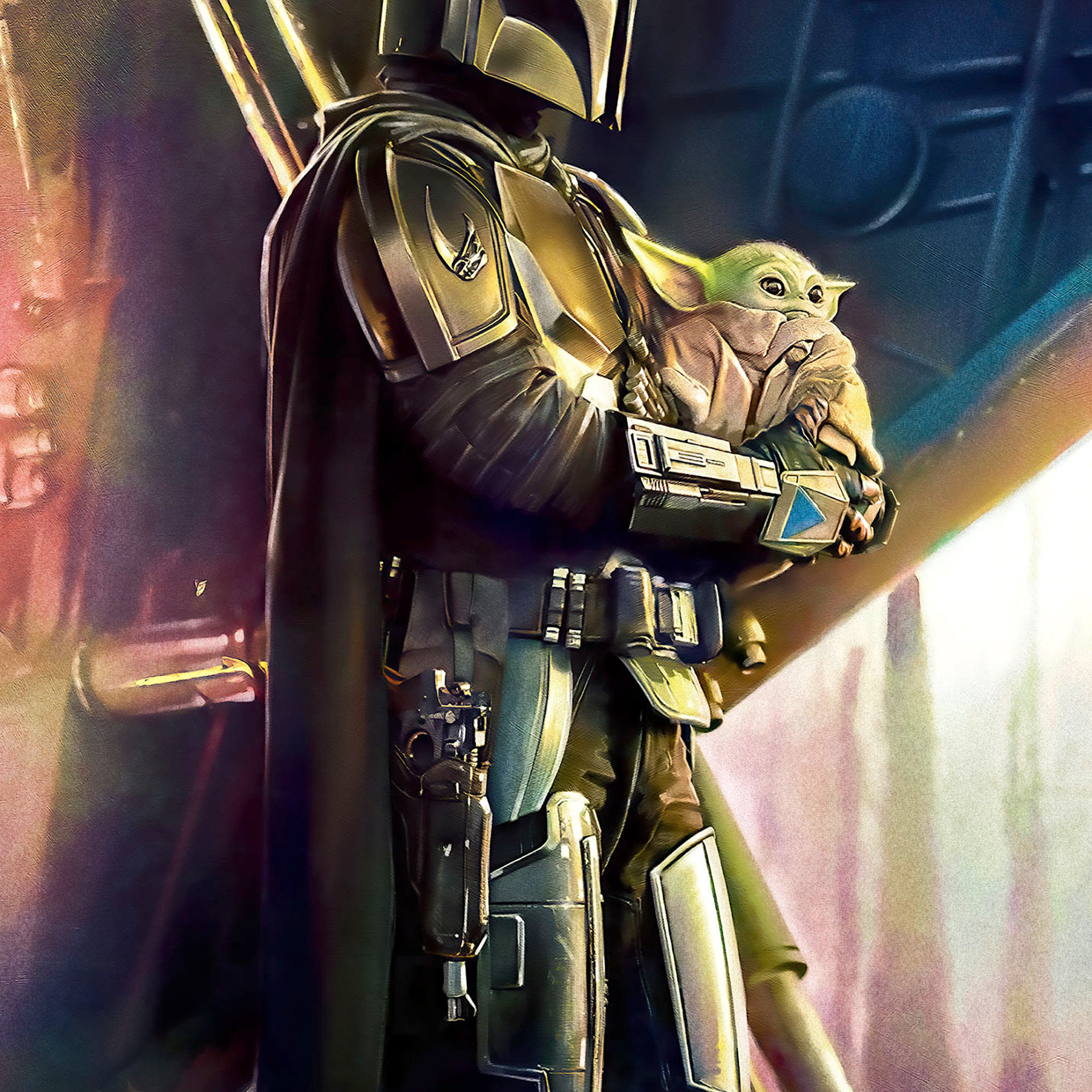 Vlies Fototapete - Mandalorian Savior - 200 x 280 cm